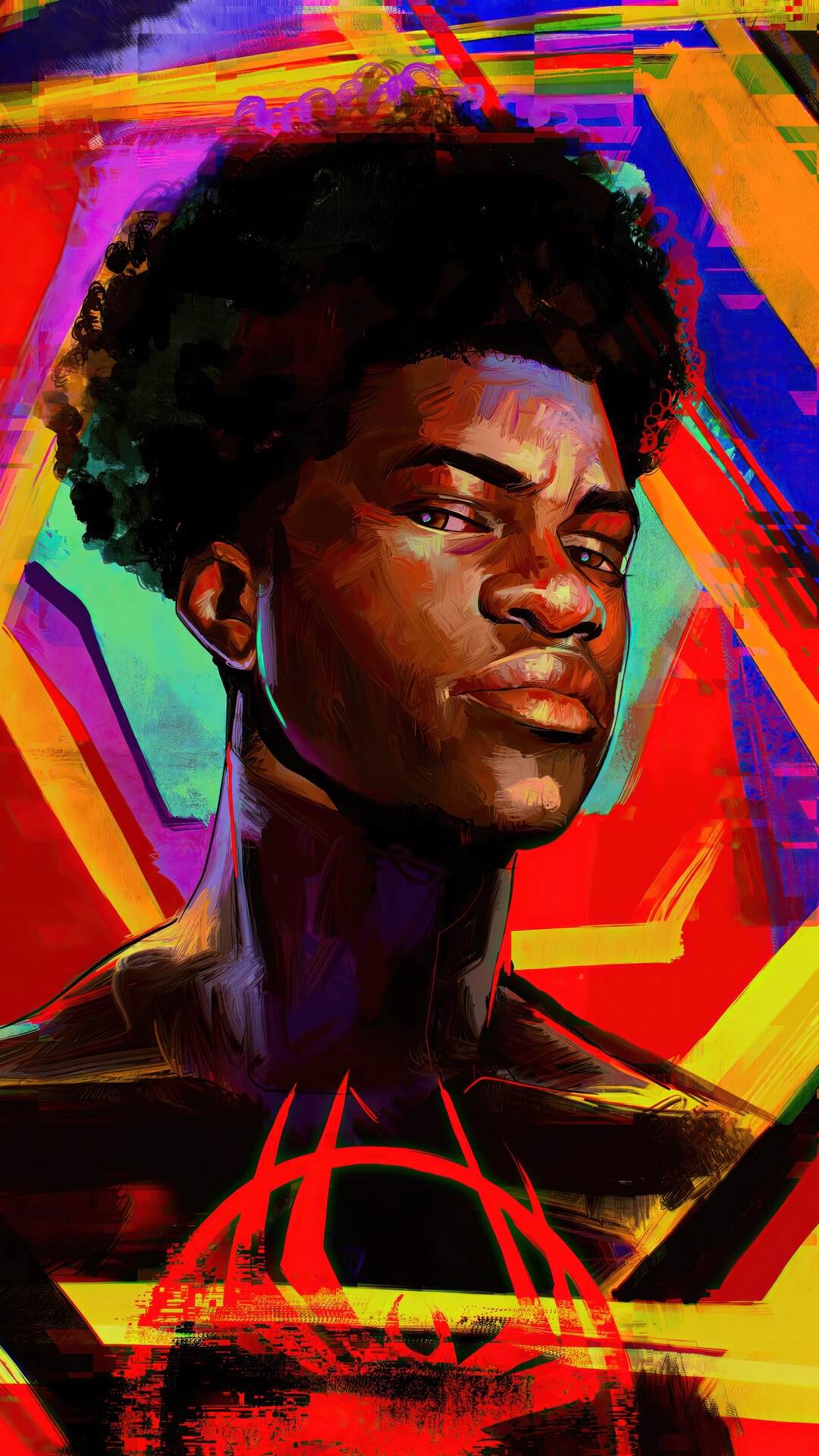 Miles Morales in Spider-Man: Across the Spider-Verse Art HD Phone Wallpaper