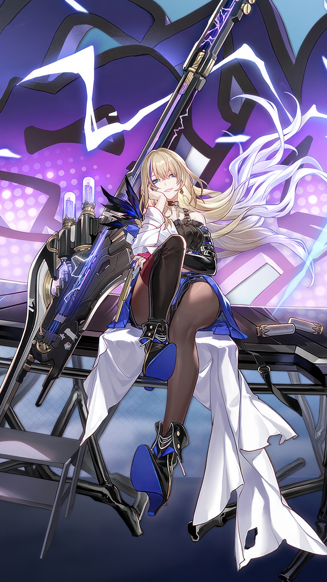 Serpal from Honkai Star Rail with a large weapon HD Phone Wallpaper