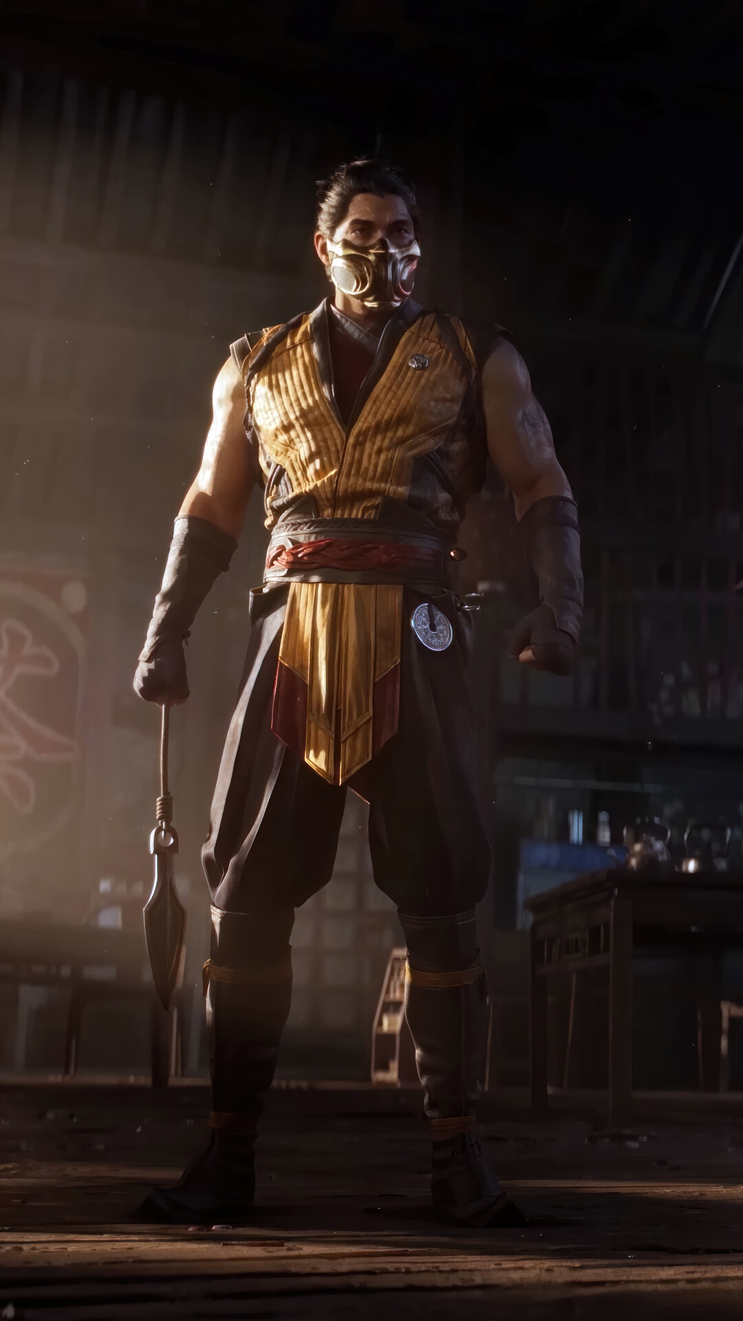 Scorpion from Mortal Kombat 1 HD Phone Wallpaper