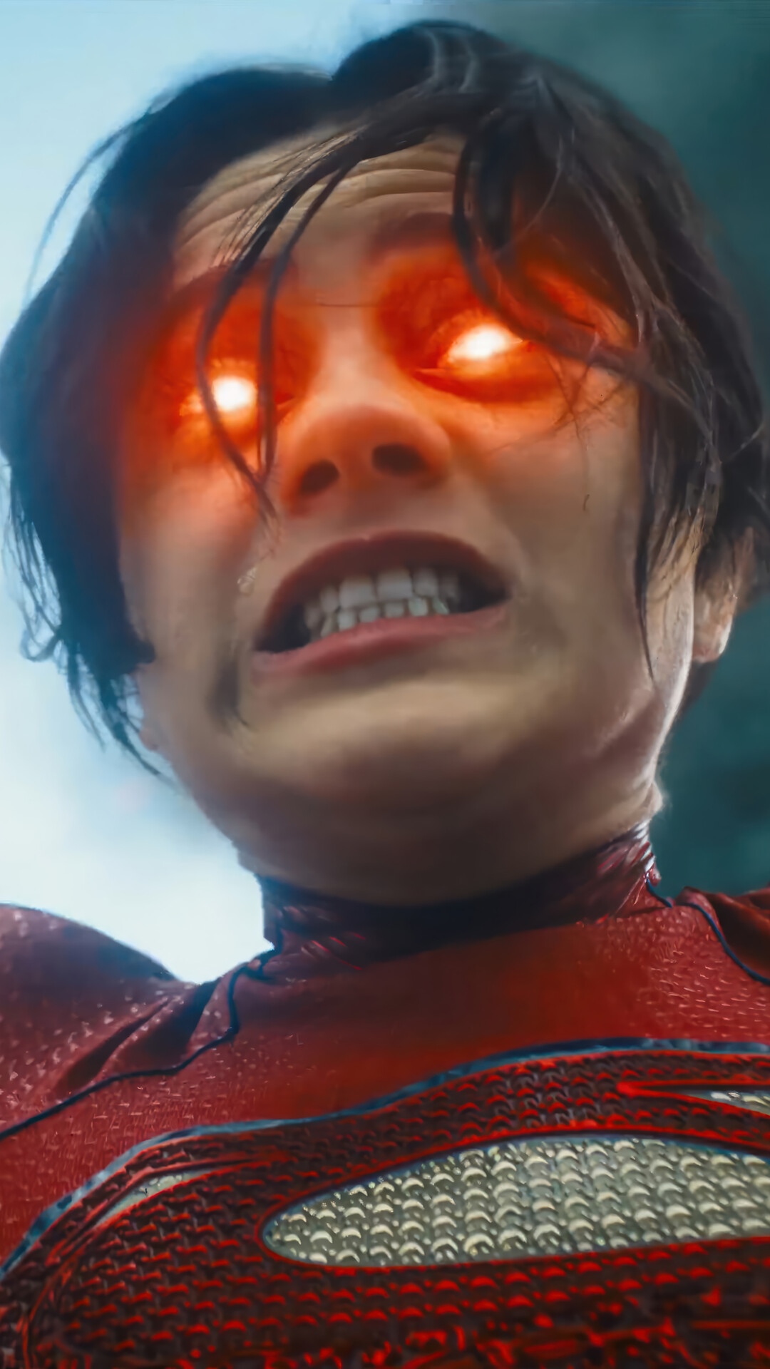 Supergirl with Heat Vision HD Phone Wallpaper