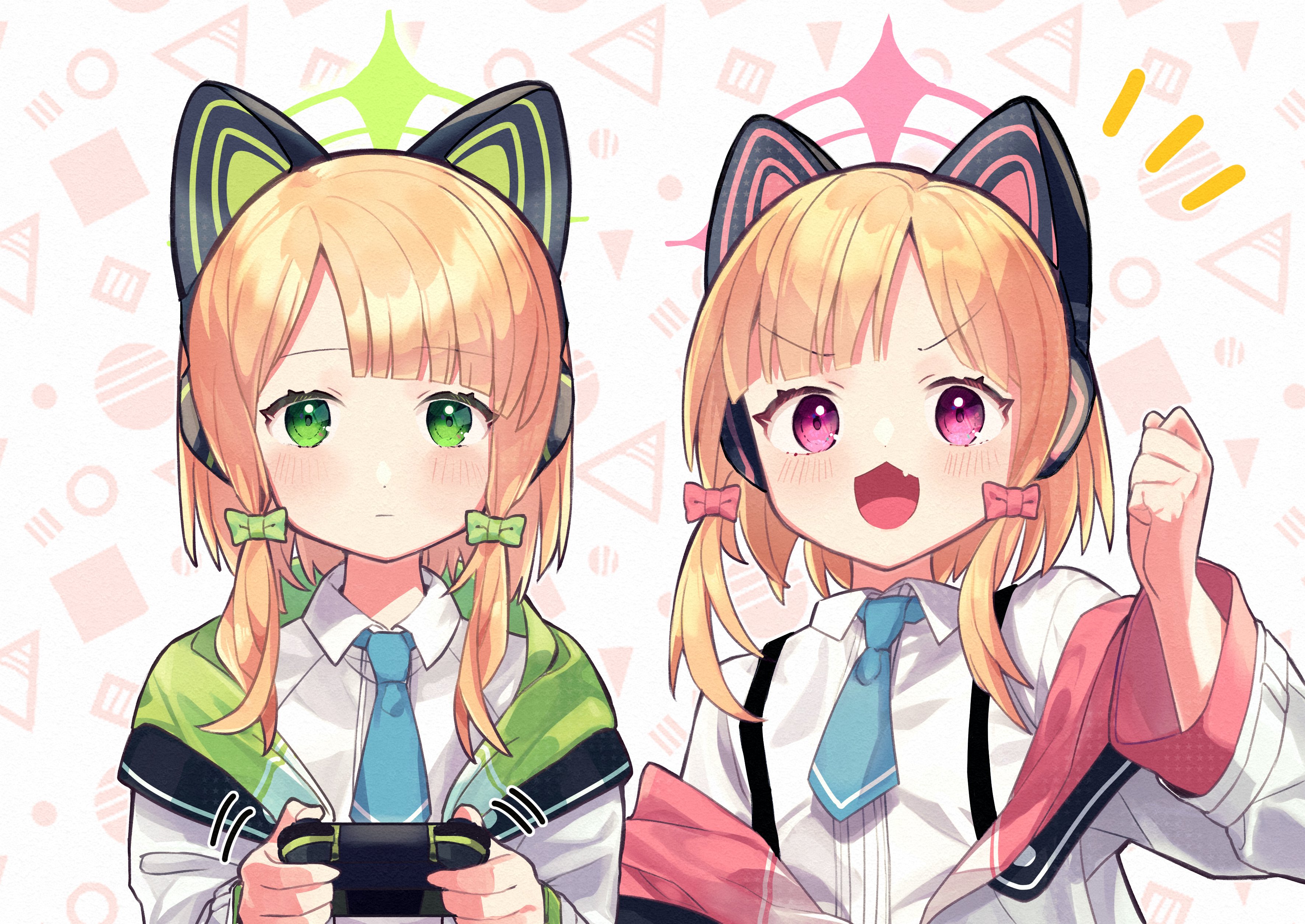 Momoi and Midori from Blue Archive HD Wallpaper