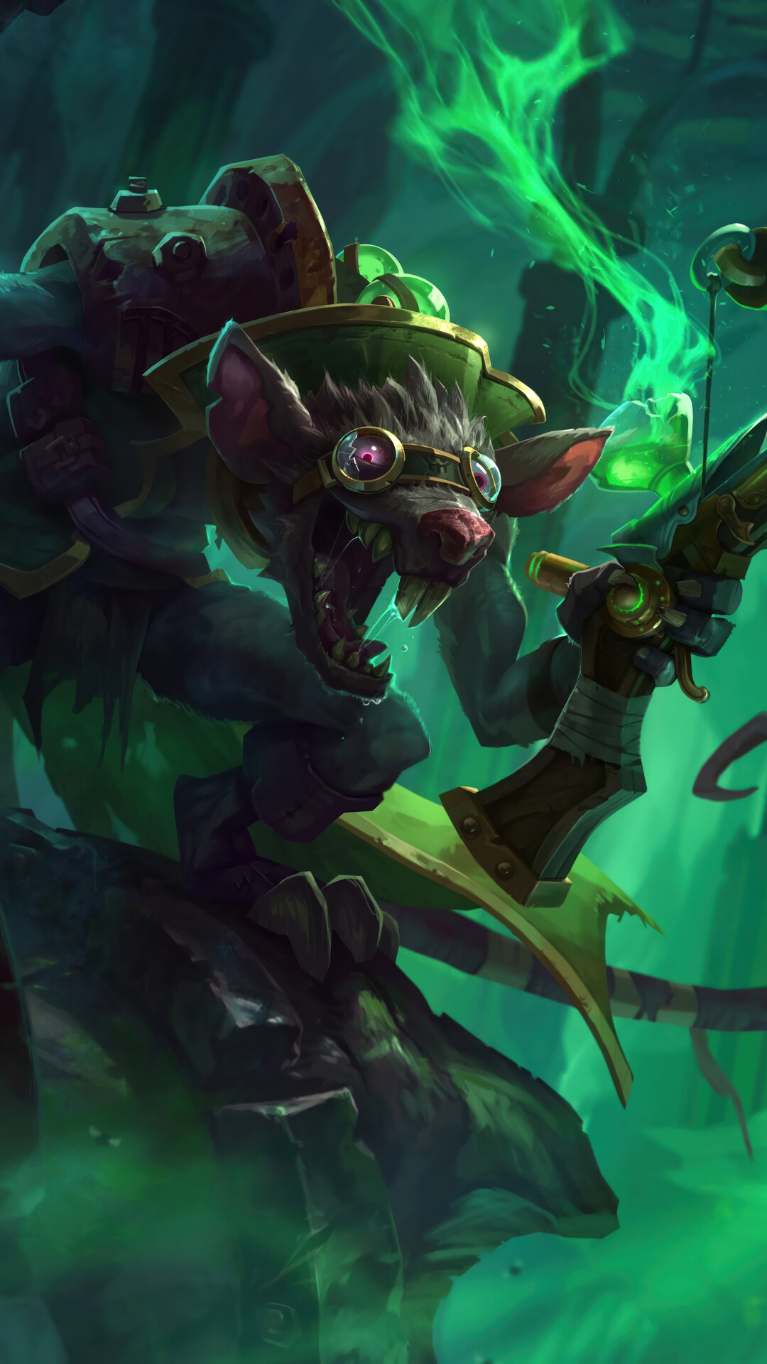 Twitch the Plague Rat from League of Legends HD Phone Wallpaper