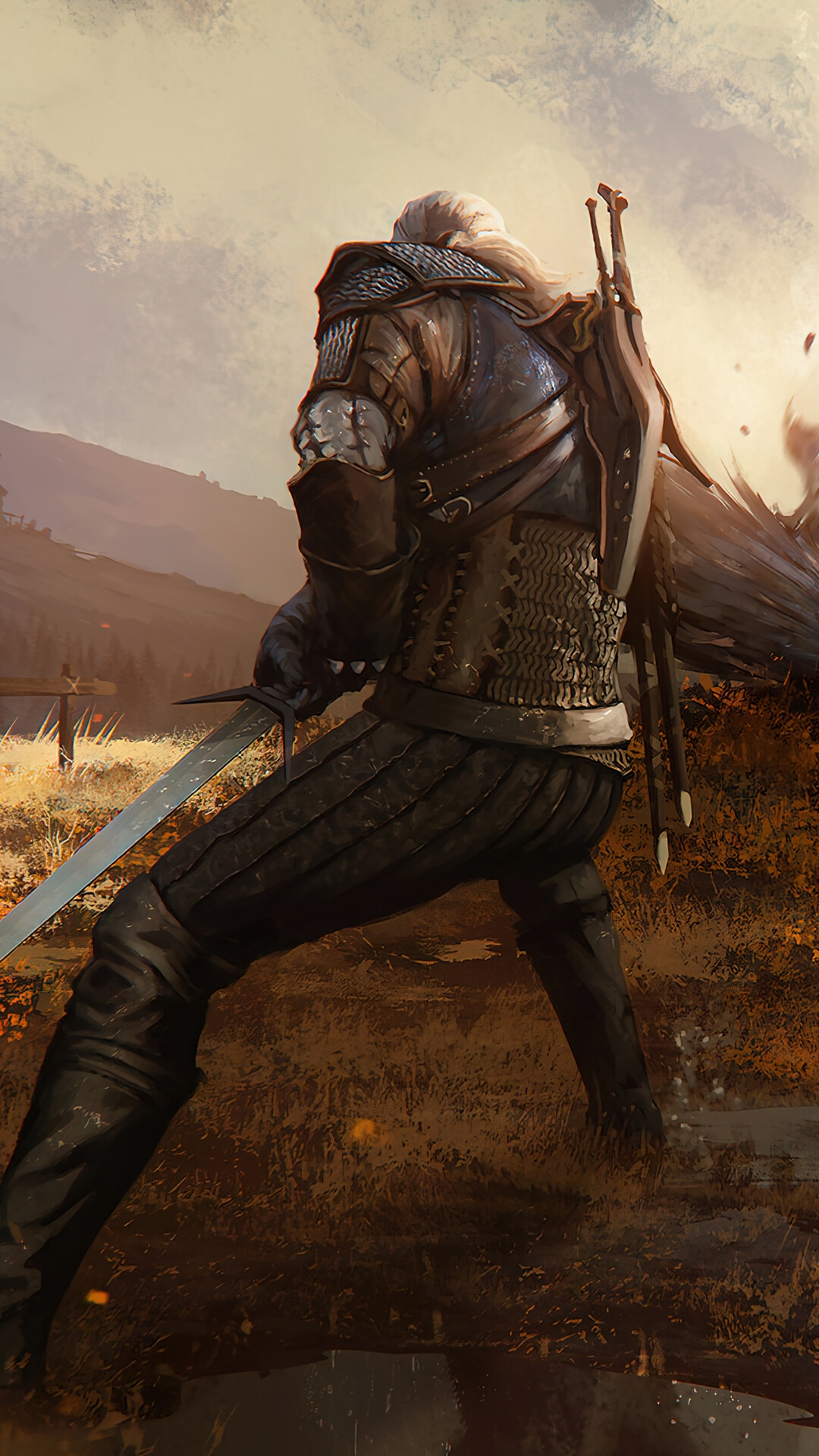 Geralt of Rivia from The Witcher 3 HD Phone Wallpaper