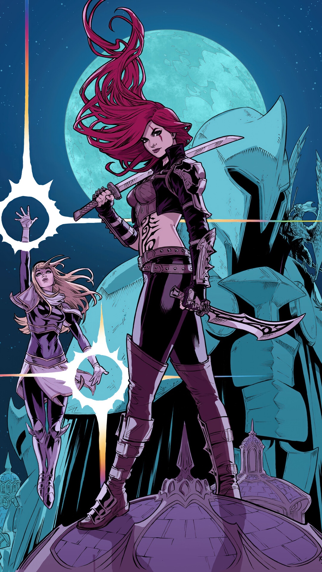 Katarina and Lux from League of Legends HD Phone Wallpaper
