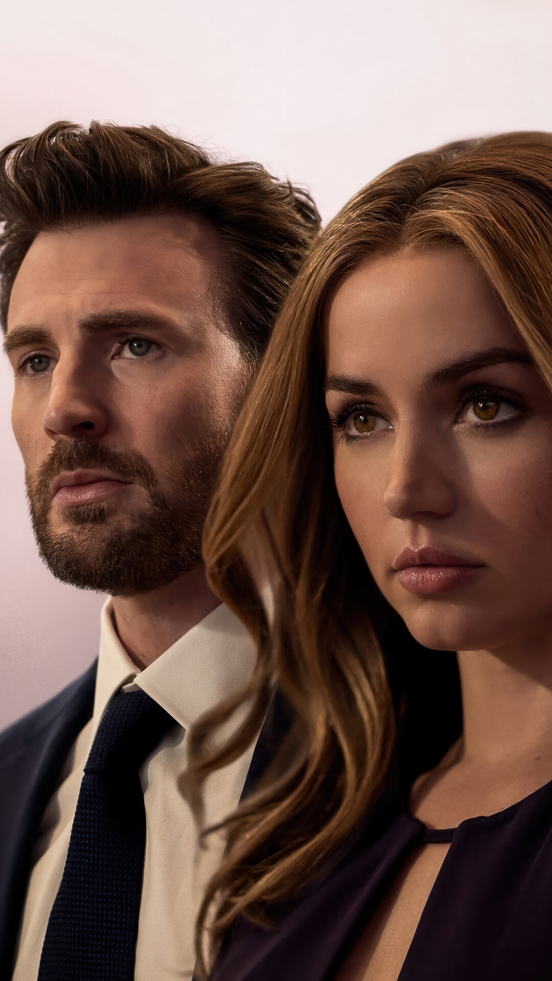 Ghosted: Chris Evans and Ana de Armas HD Phone Wallpaper