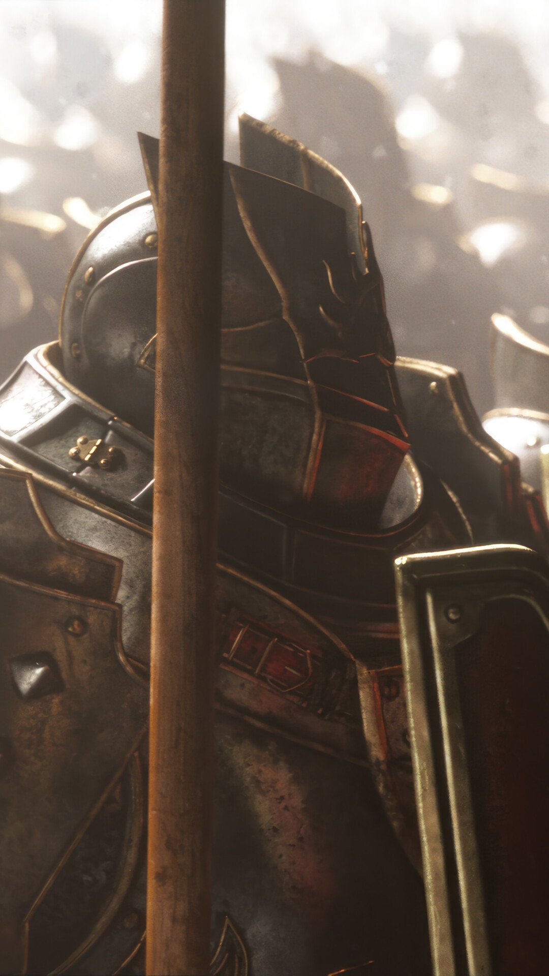 Diablo IV Knight in Armor with Spear HD Phone Wallpaper
