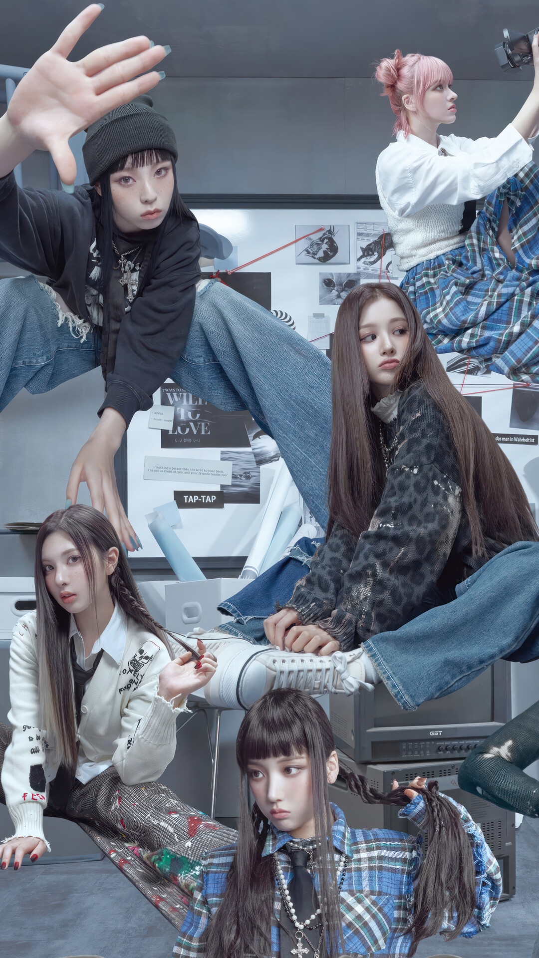 NMIXX members in Sententia Concept Photo for Expergo Album HD Phone Wallpaper
