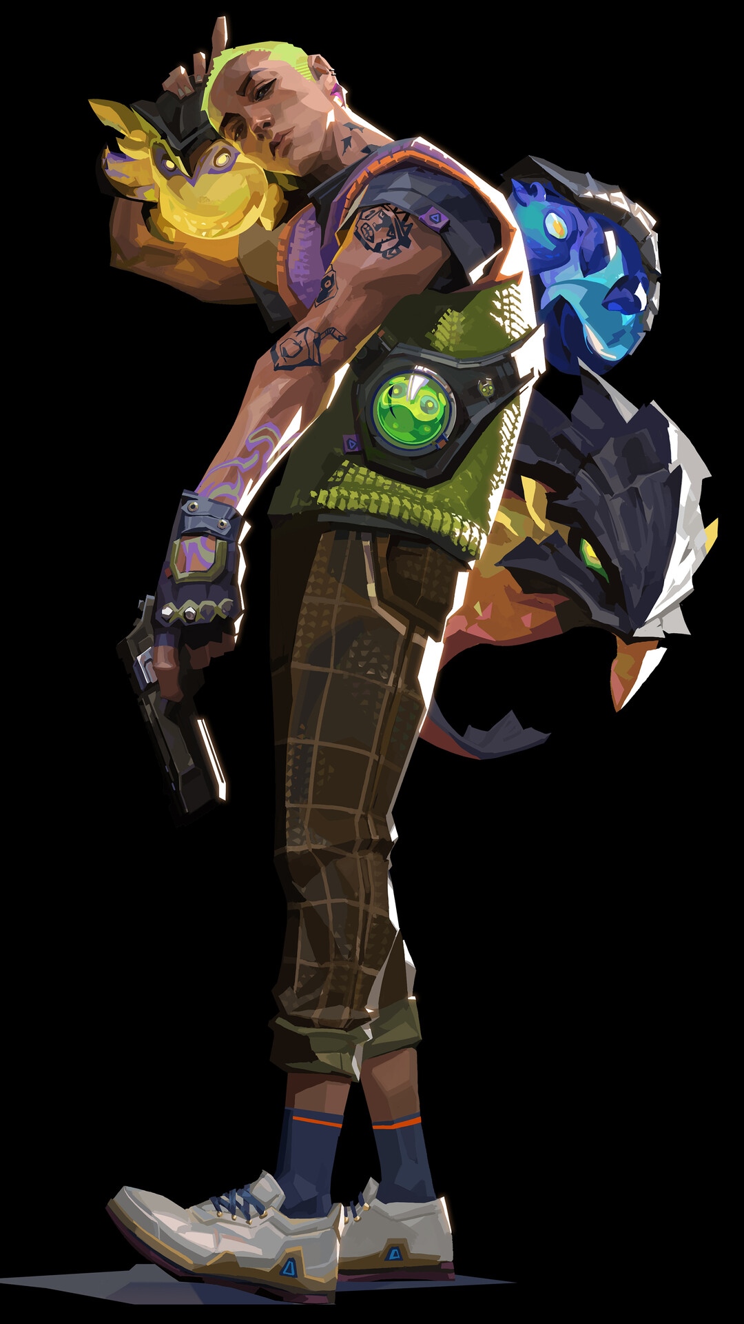 Gekko with his pets from Valorant HD Phone Wallpaper