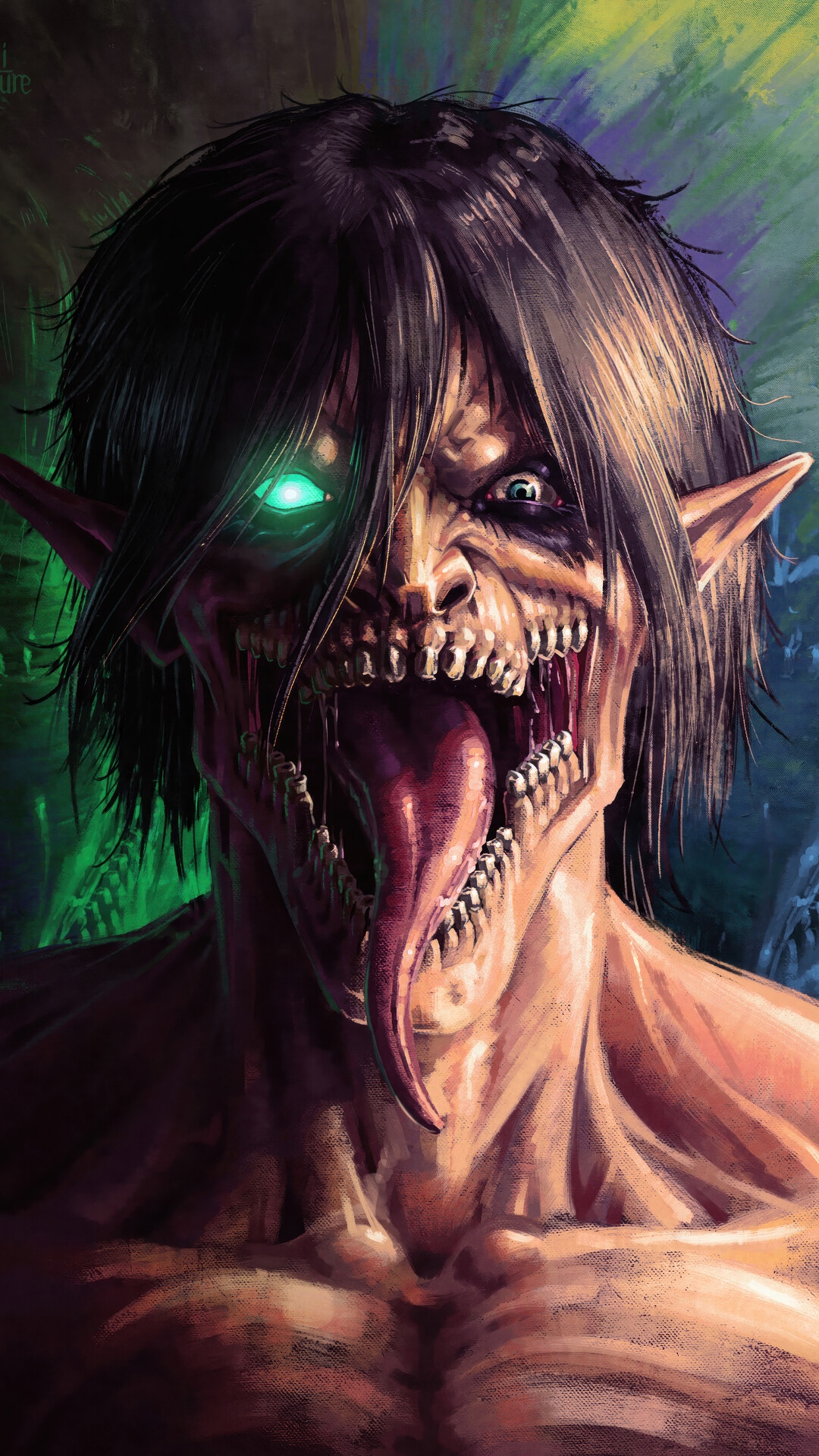 Eren Yeager's Attack Titan form from Attack on Titan HD Phone Wallpaper