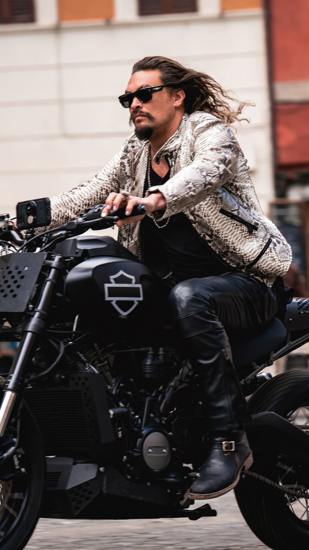 Jason Momoa on a Motorcycle in Fast X HD Phone Wallpaper