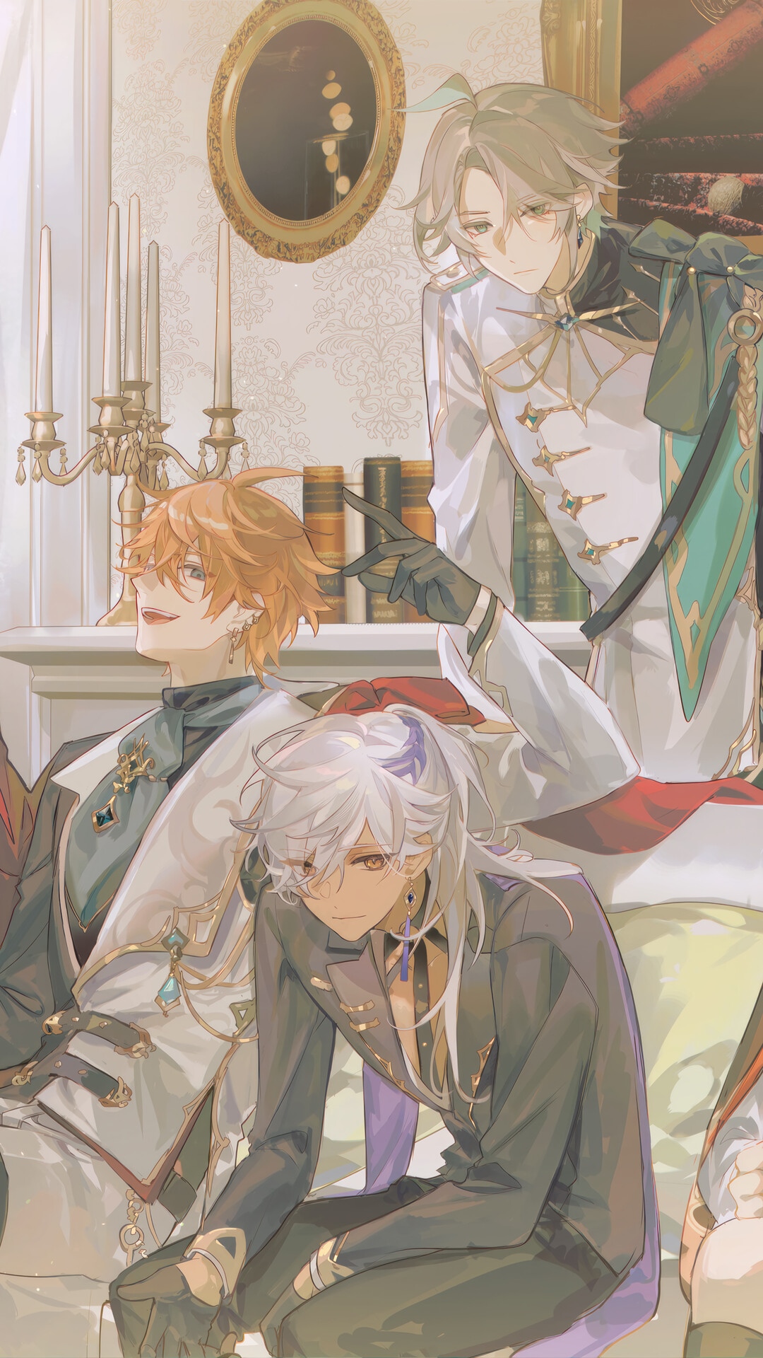 Genshin Impact Boys in Formal Attire HD Phone Wallpaper