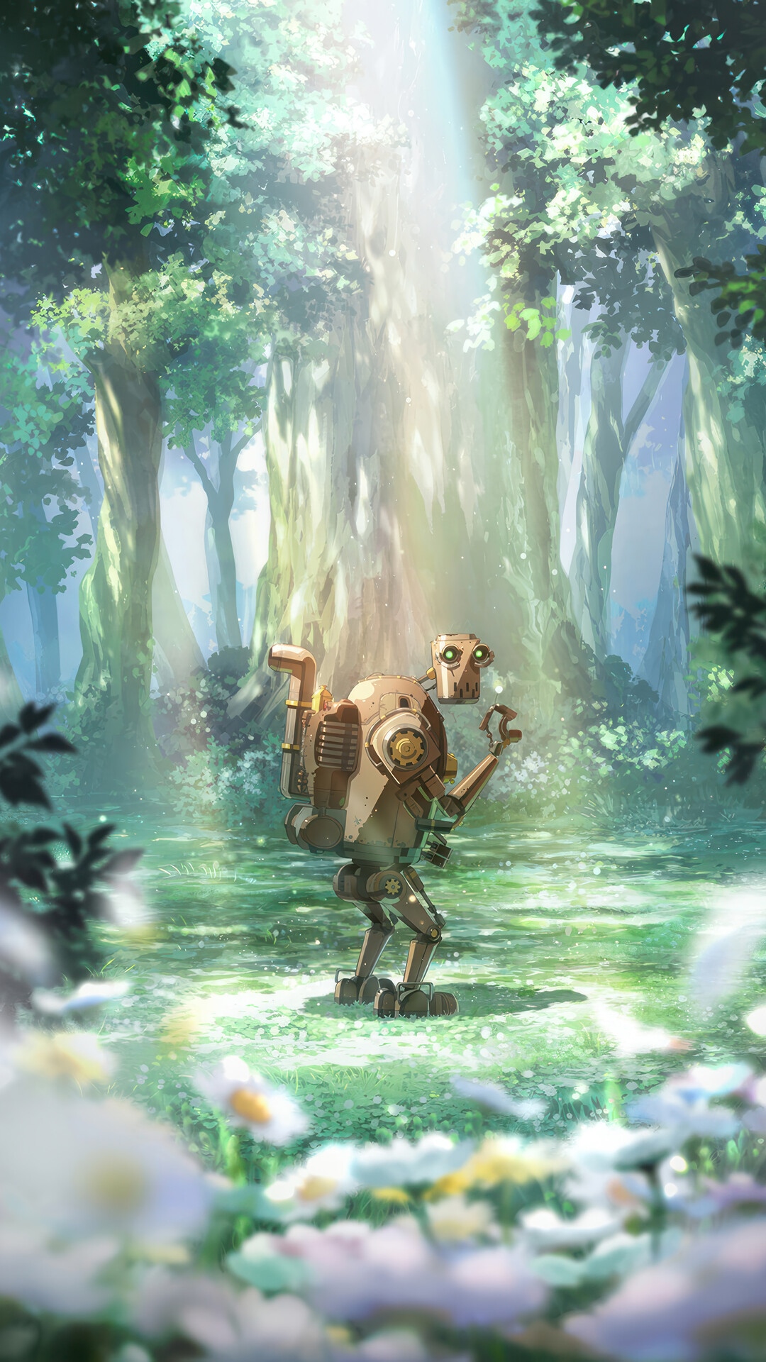 NieR:Automata Ver1.1a Anime Pascal in Forest HD Phone Wallpaper