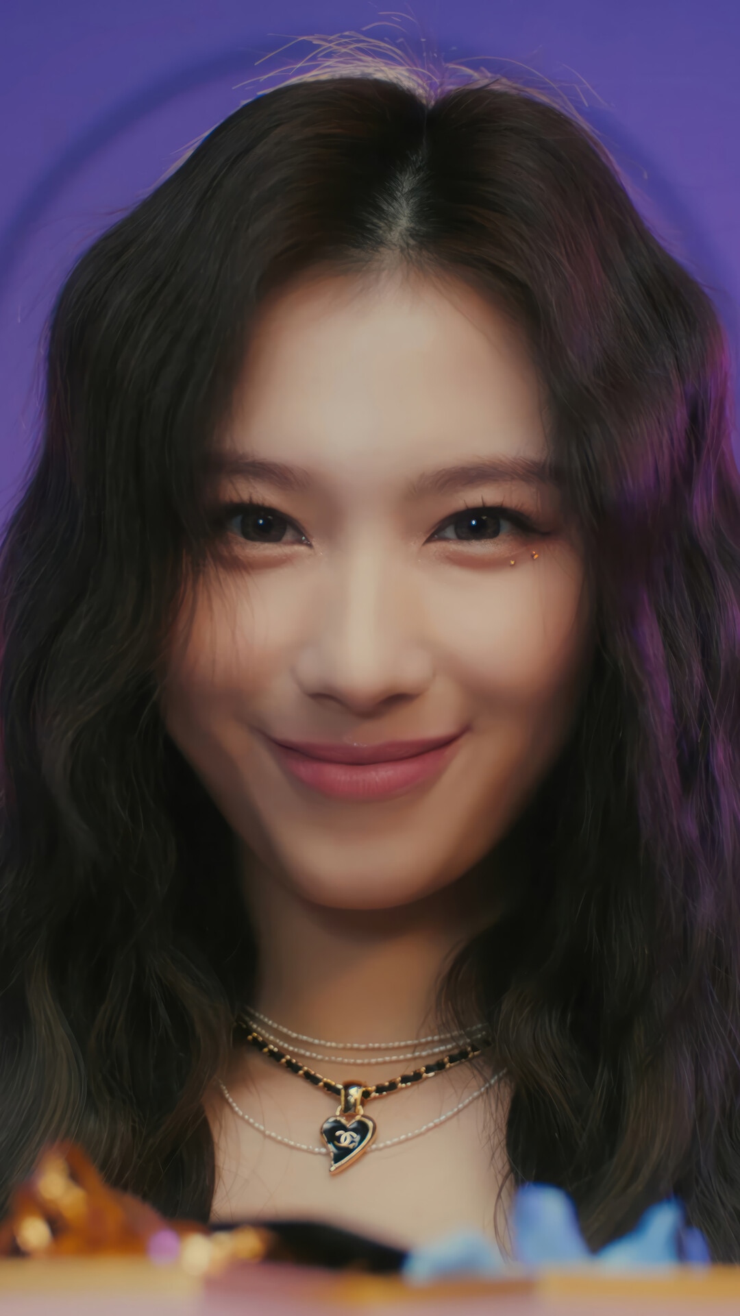 Sana from TWICE wearing a Chanel necklace HD Phone Wallpaper