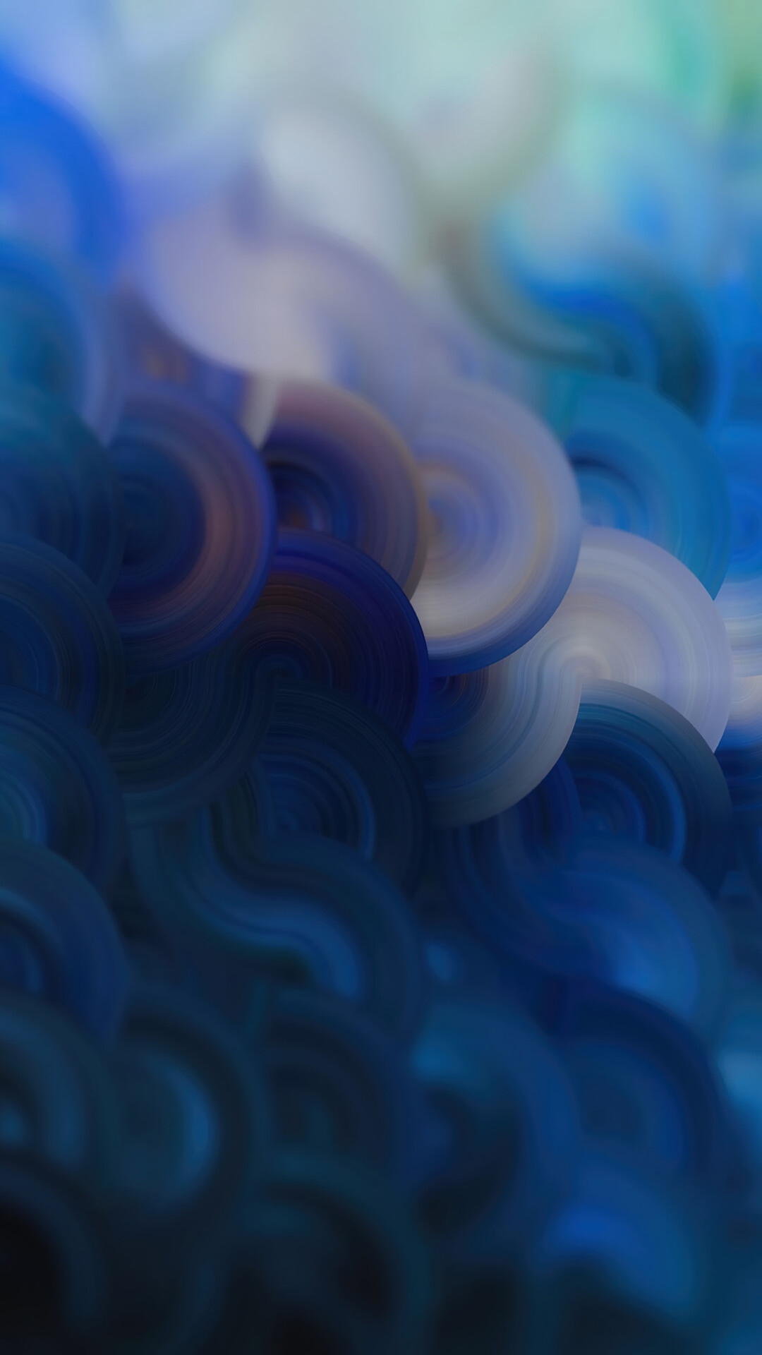 Abstract blue swirling circles background HD Phone Wallpaper