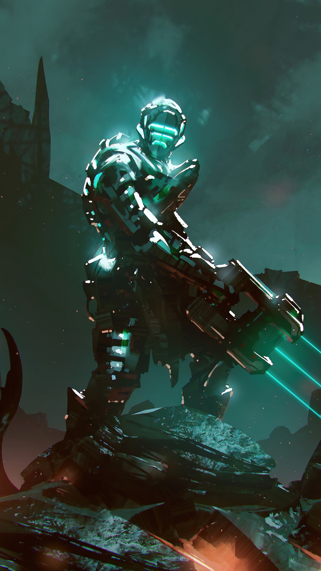 Dead Space Isaac Clarke with Plasma Cutter HD Phone Wallpaper
