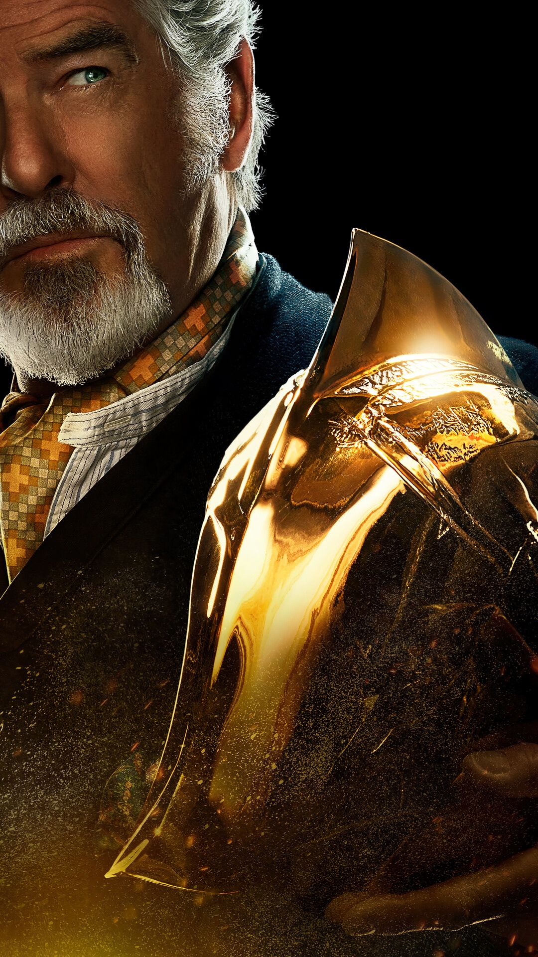Pierce Brosnan as Doctor Fate in Black Adam Poster HD Phone Wallpaper