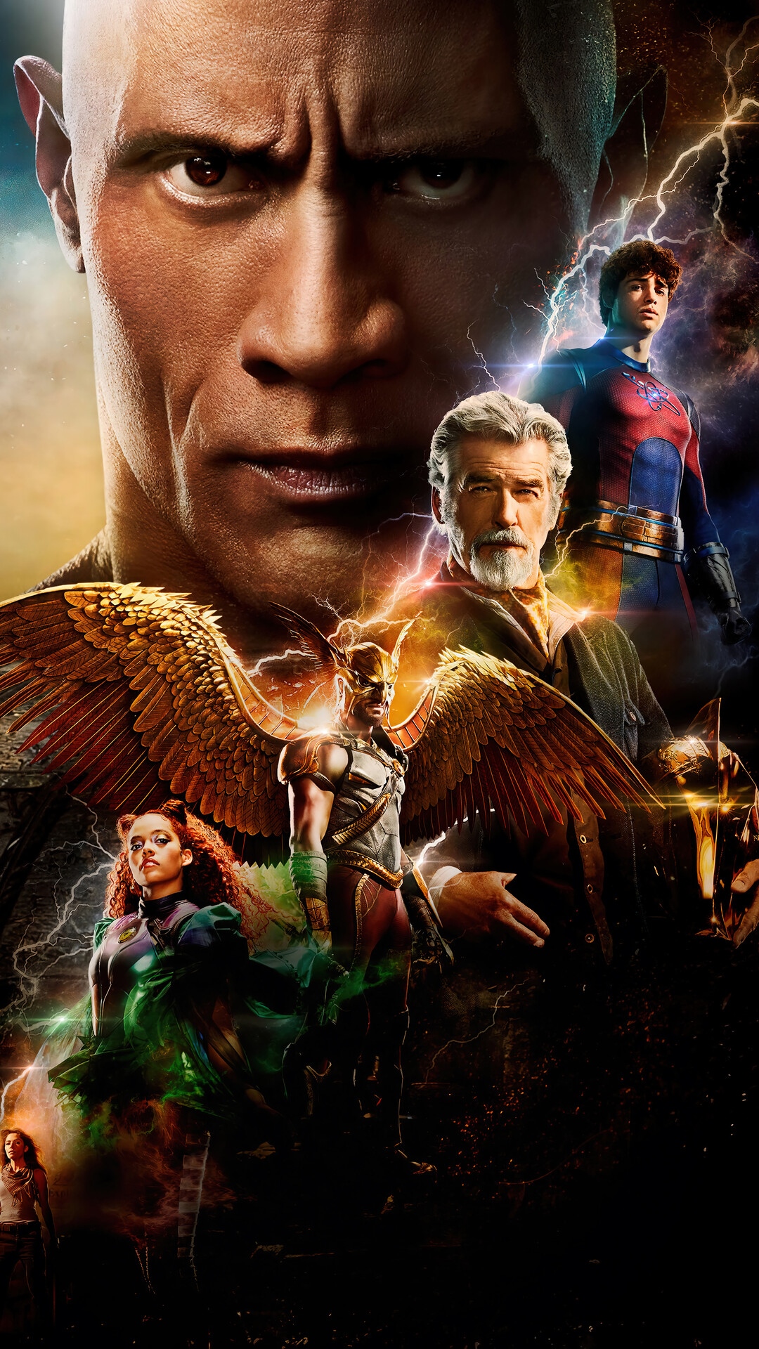 Black Adam Movie Poster HD Phone Wallpaper