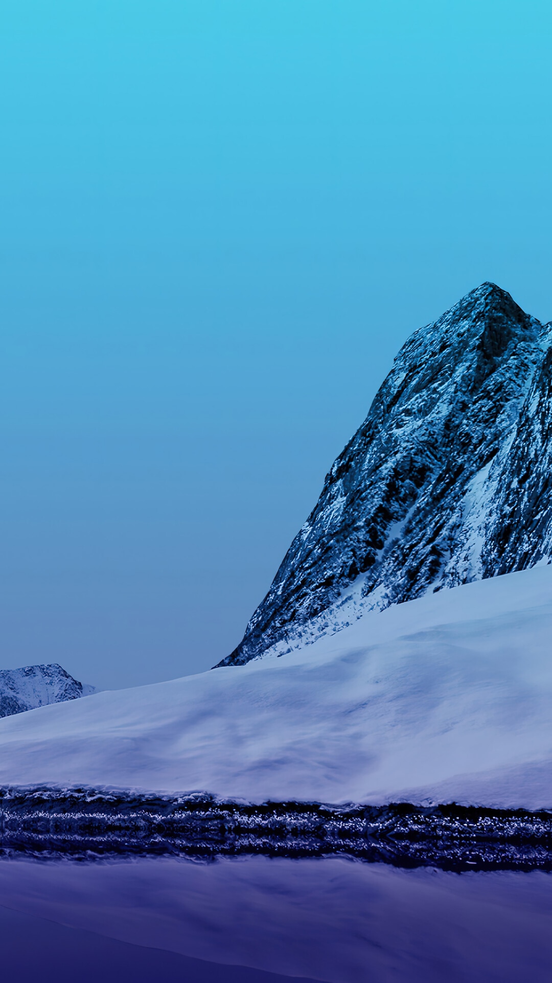 Samsung wallpaper with icy mountains HD Phone Wallpaper