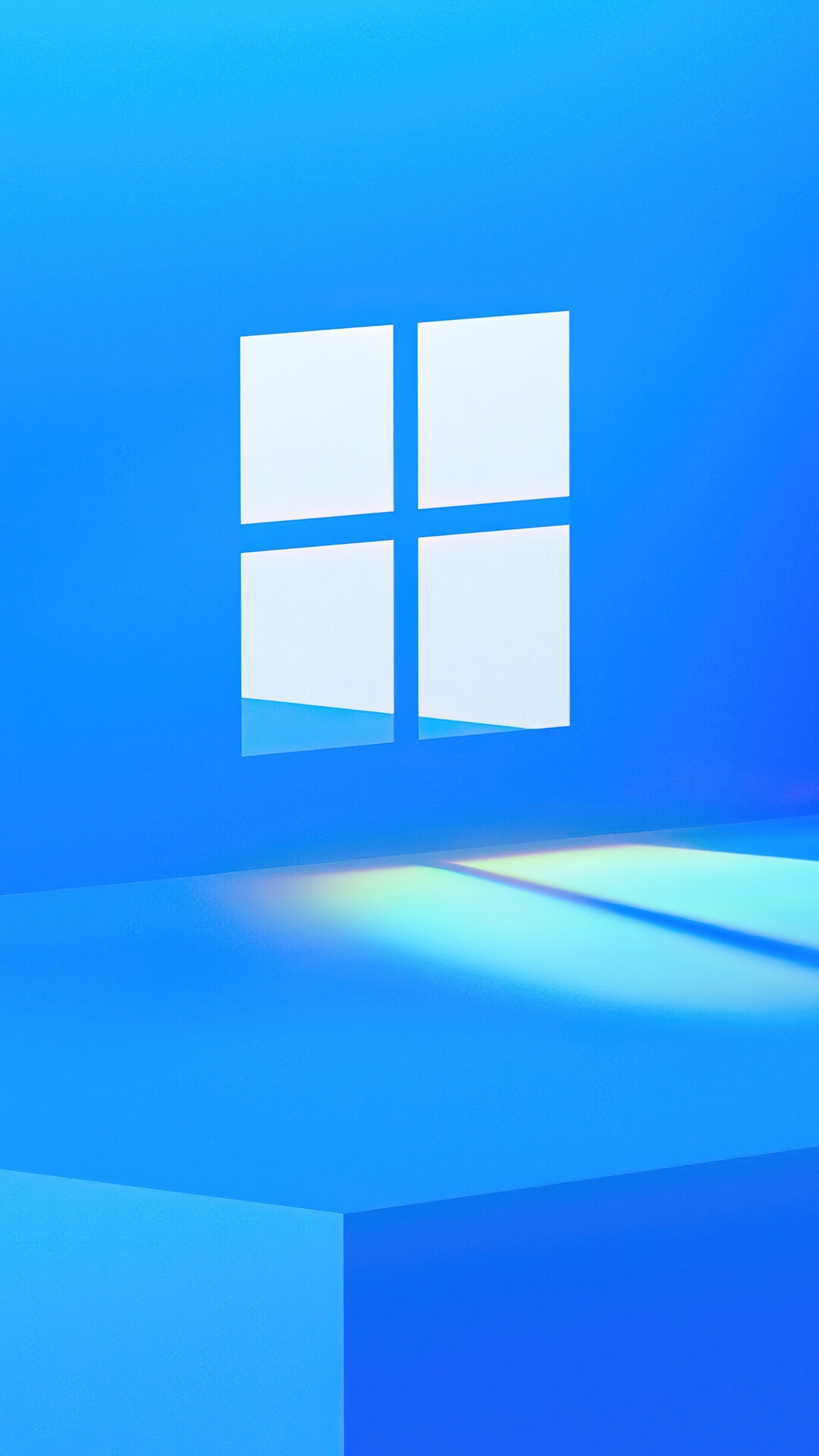 Windows 11 Logo on Blue Background HD Phone Wallpaper
