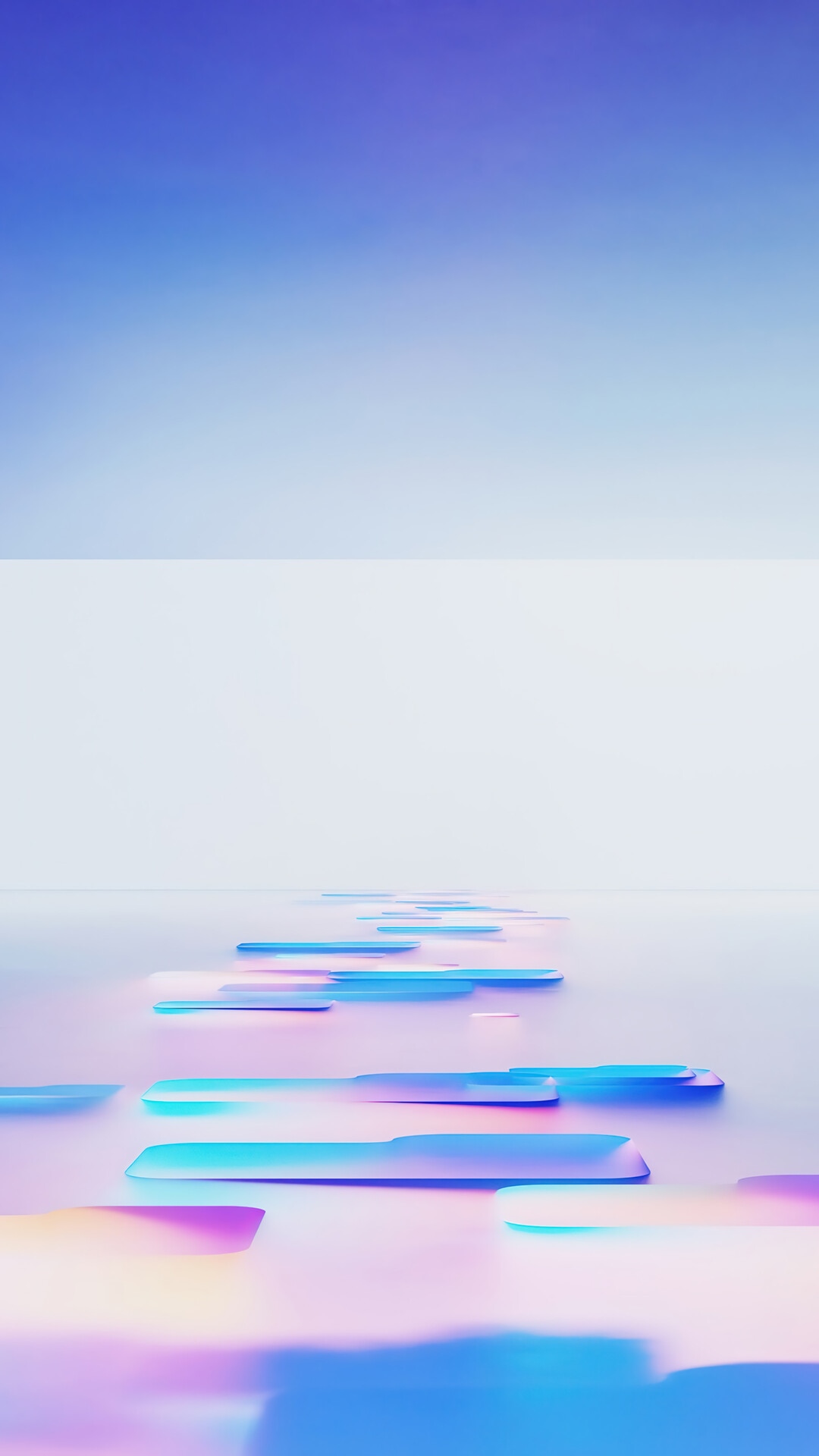 Windows 11 abstract gradient with floating shapes HD Phone Wallpaper
