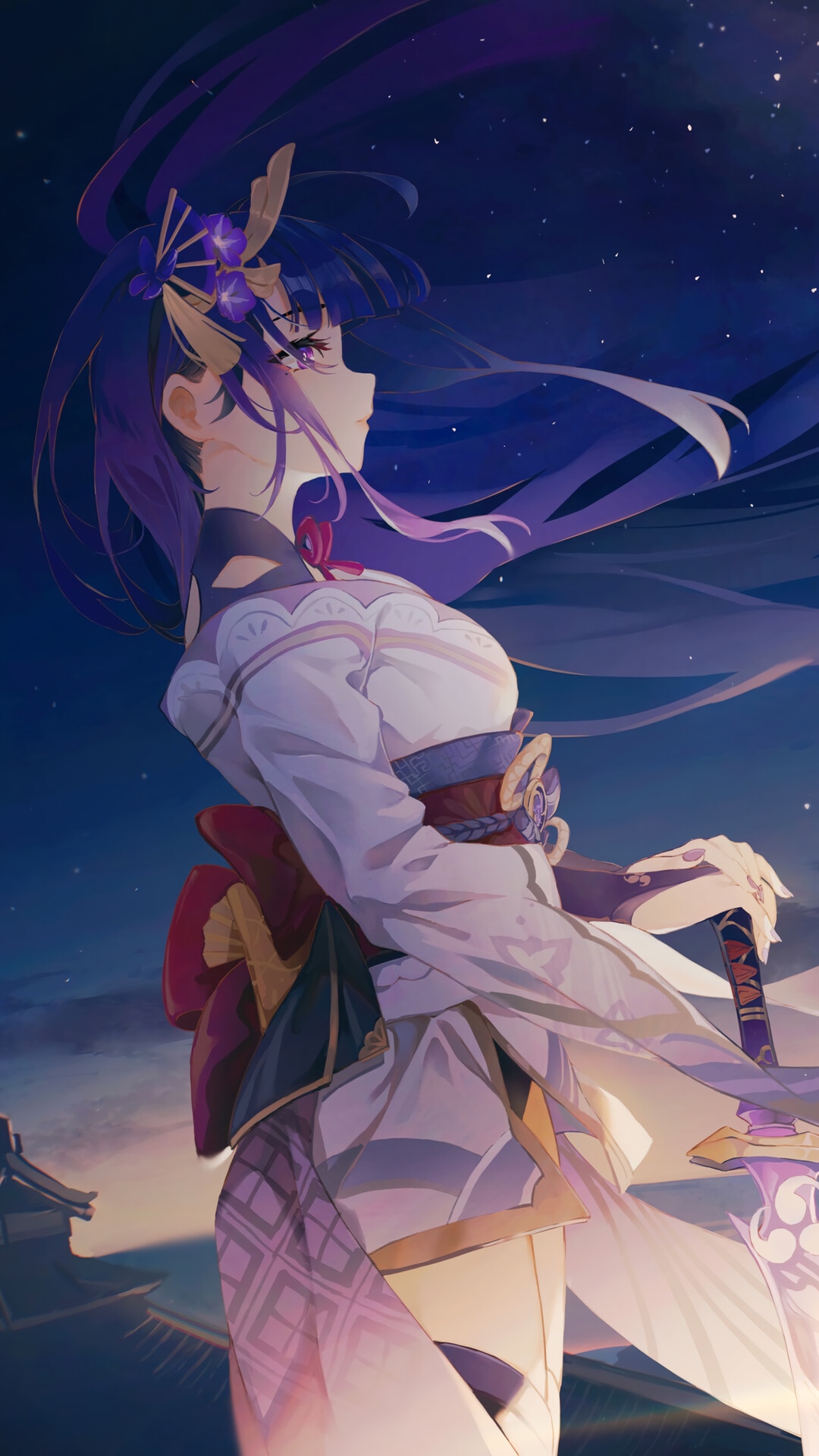 Raiden Shogun from Genshin Impact HD Phone Wallpaper