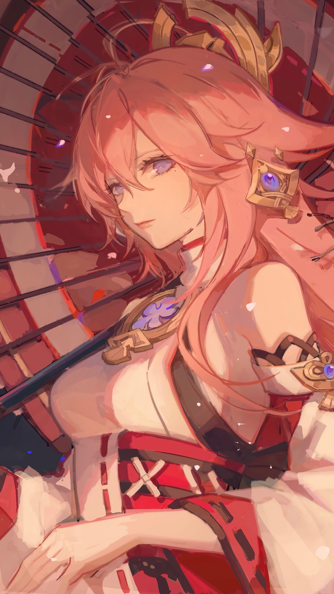 Yae Miko from Genshin Impact HD Phone Wallpaper