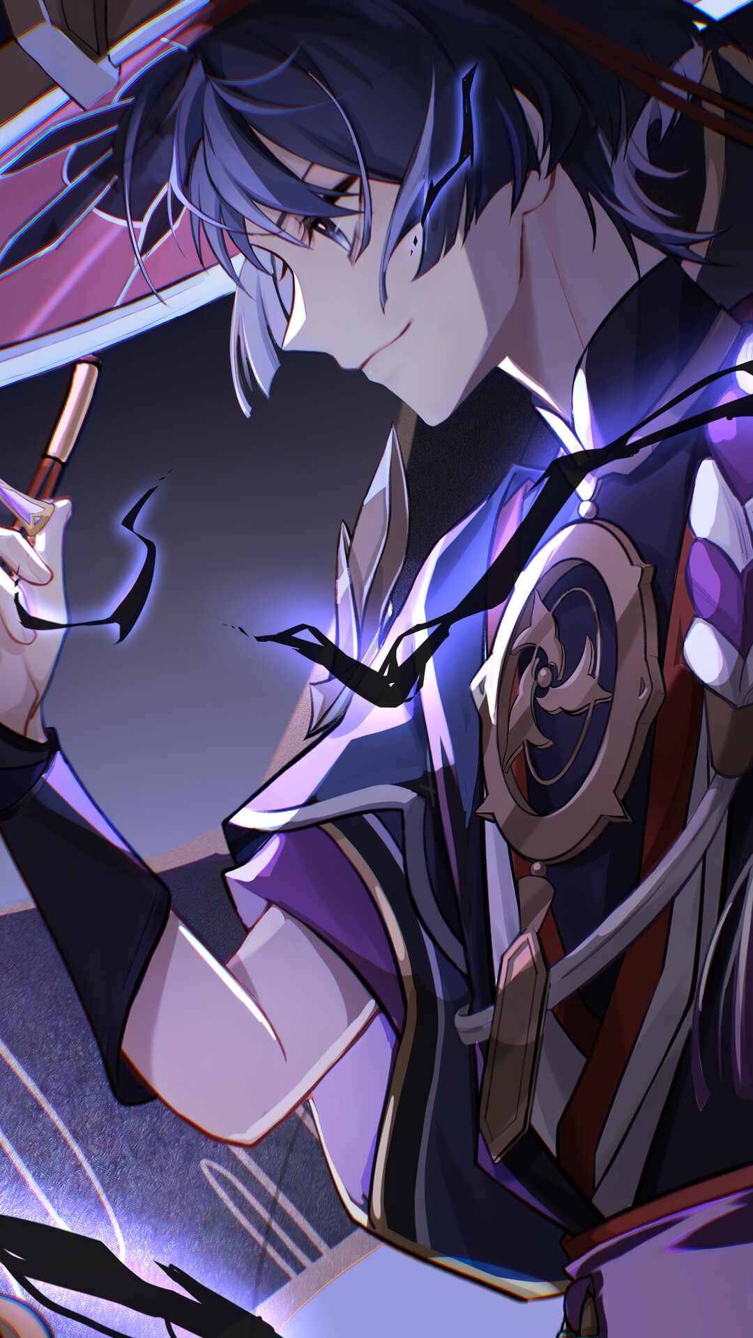 Scaramouche from Genshin Impact HD Phone Wallpaper