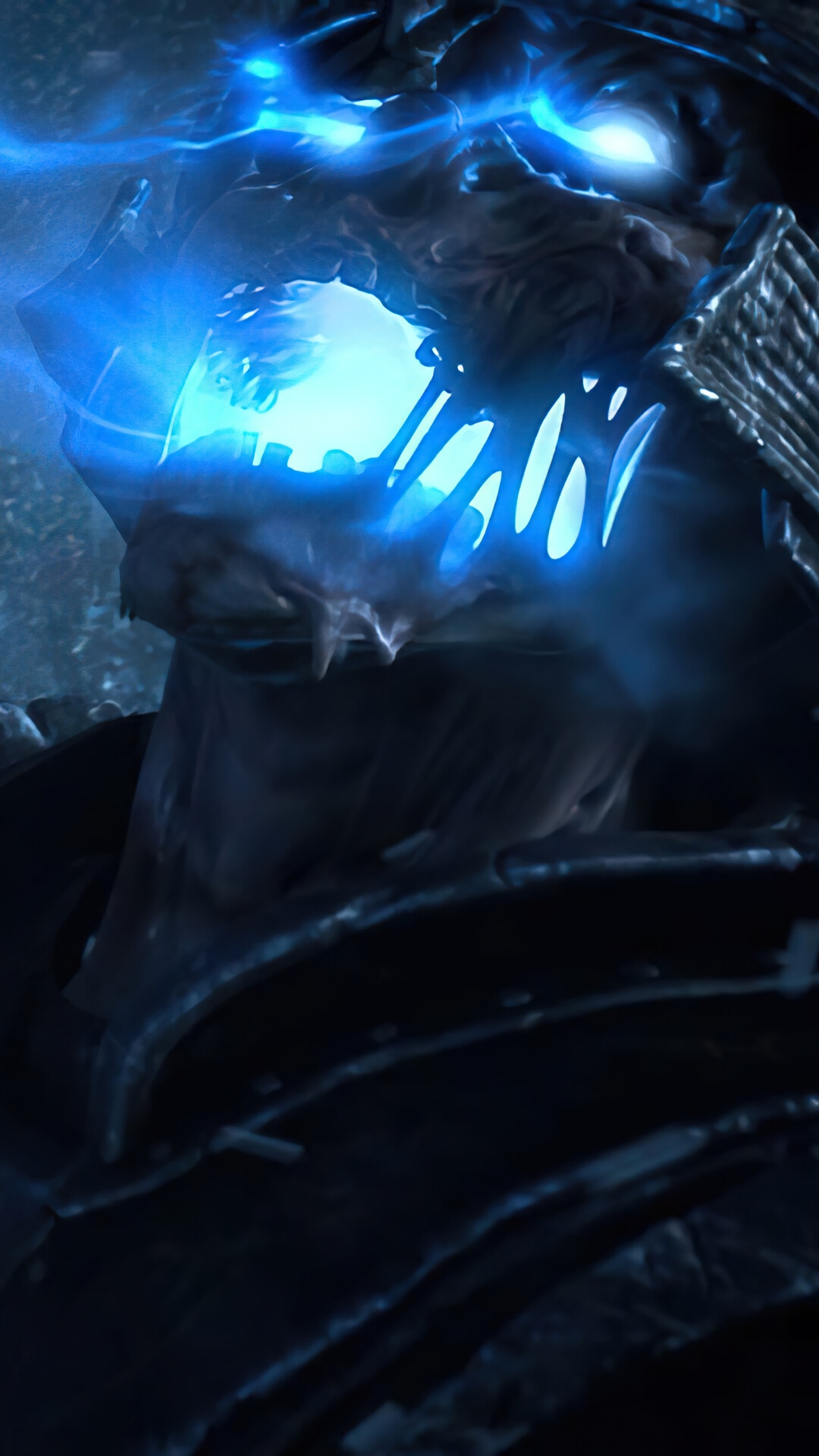 World of Warcraft Undead Scourge with Blue Energy HD Phone Wallpaper