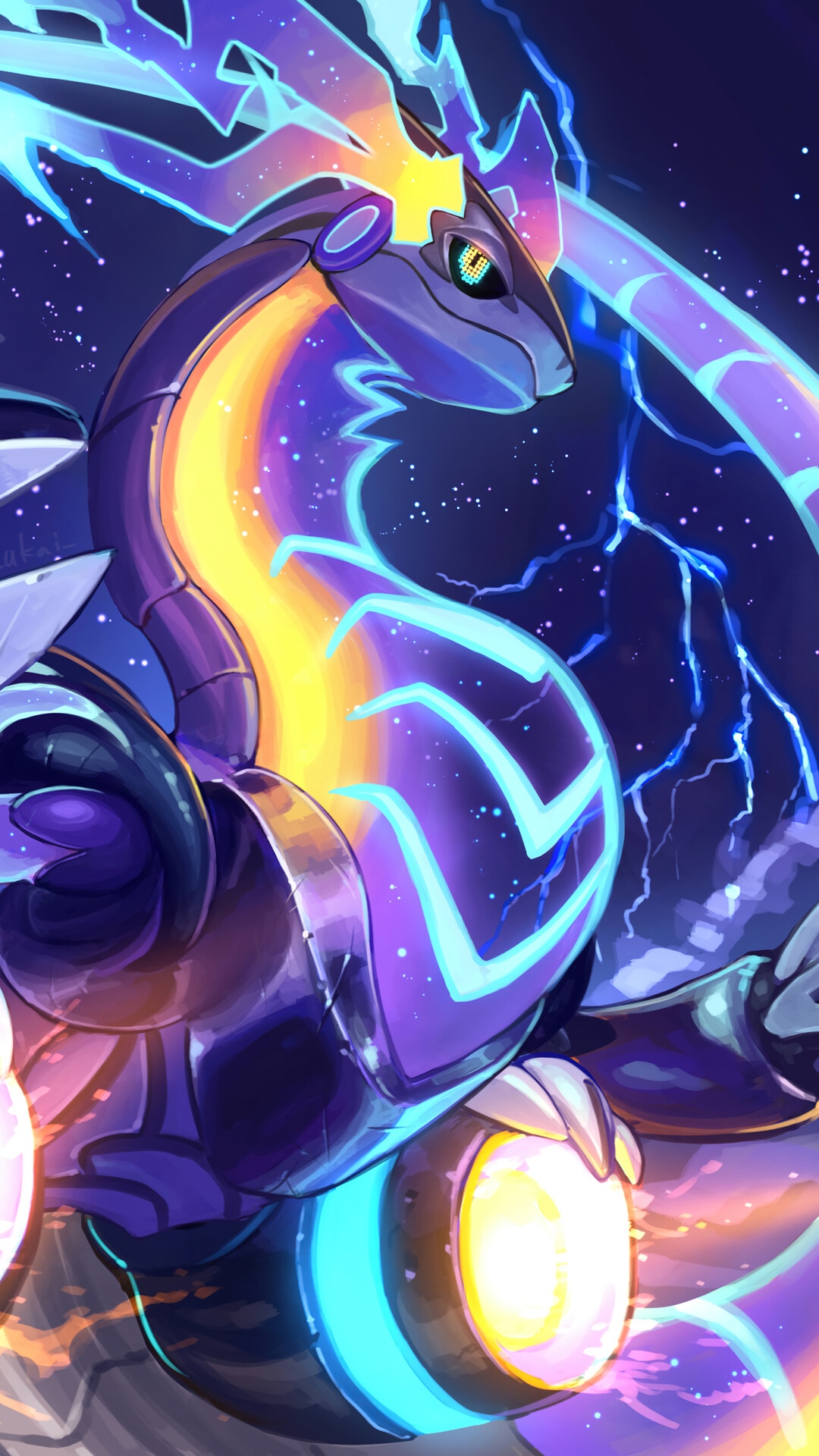 Pokemon Scarlet and Violet: Futuristic Dragon HD Phone Wallpaper