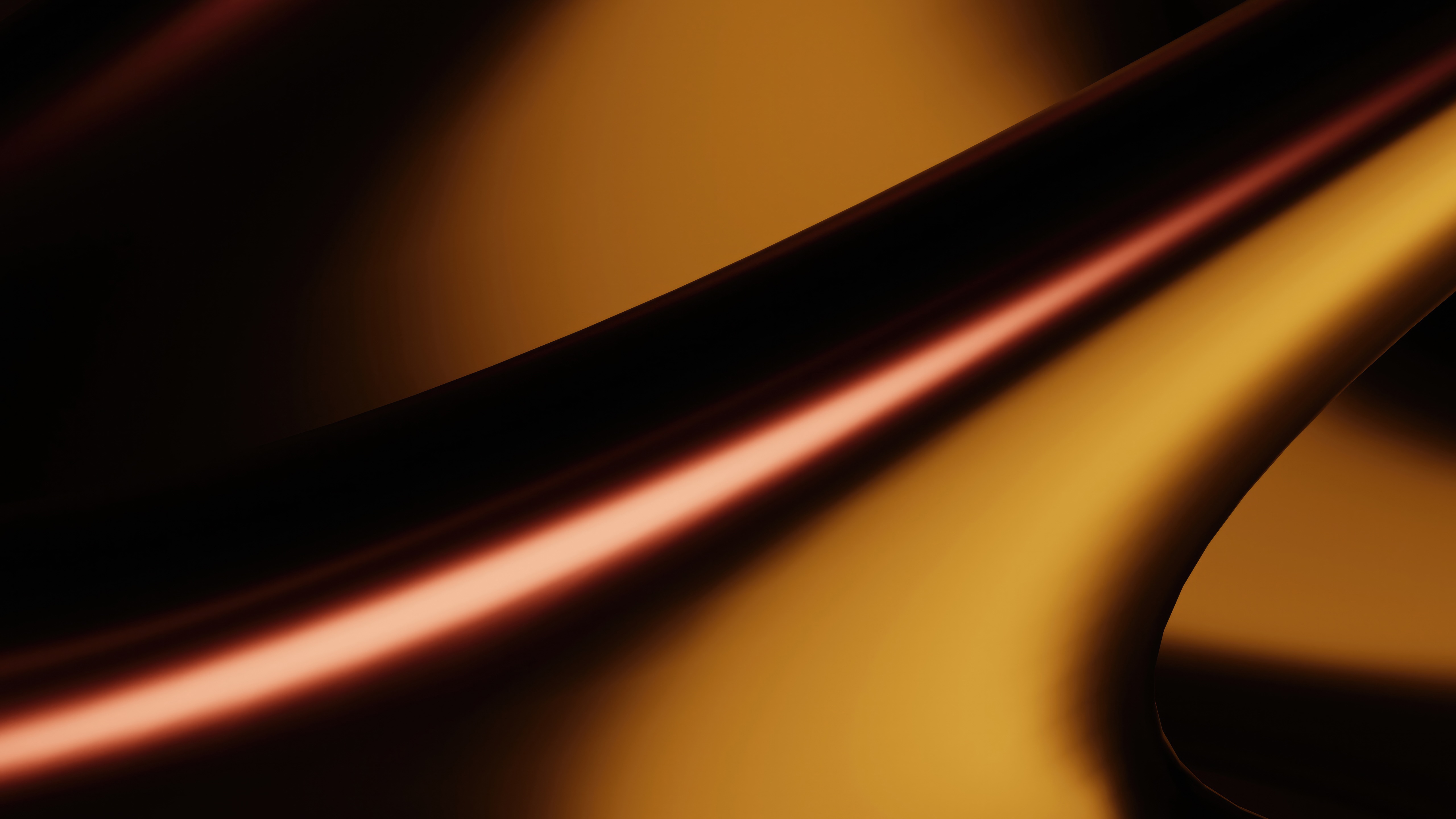Abstract Digital Art with Golden and Dark Tones HD Wallpaper
