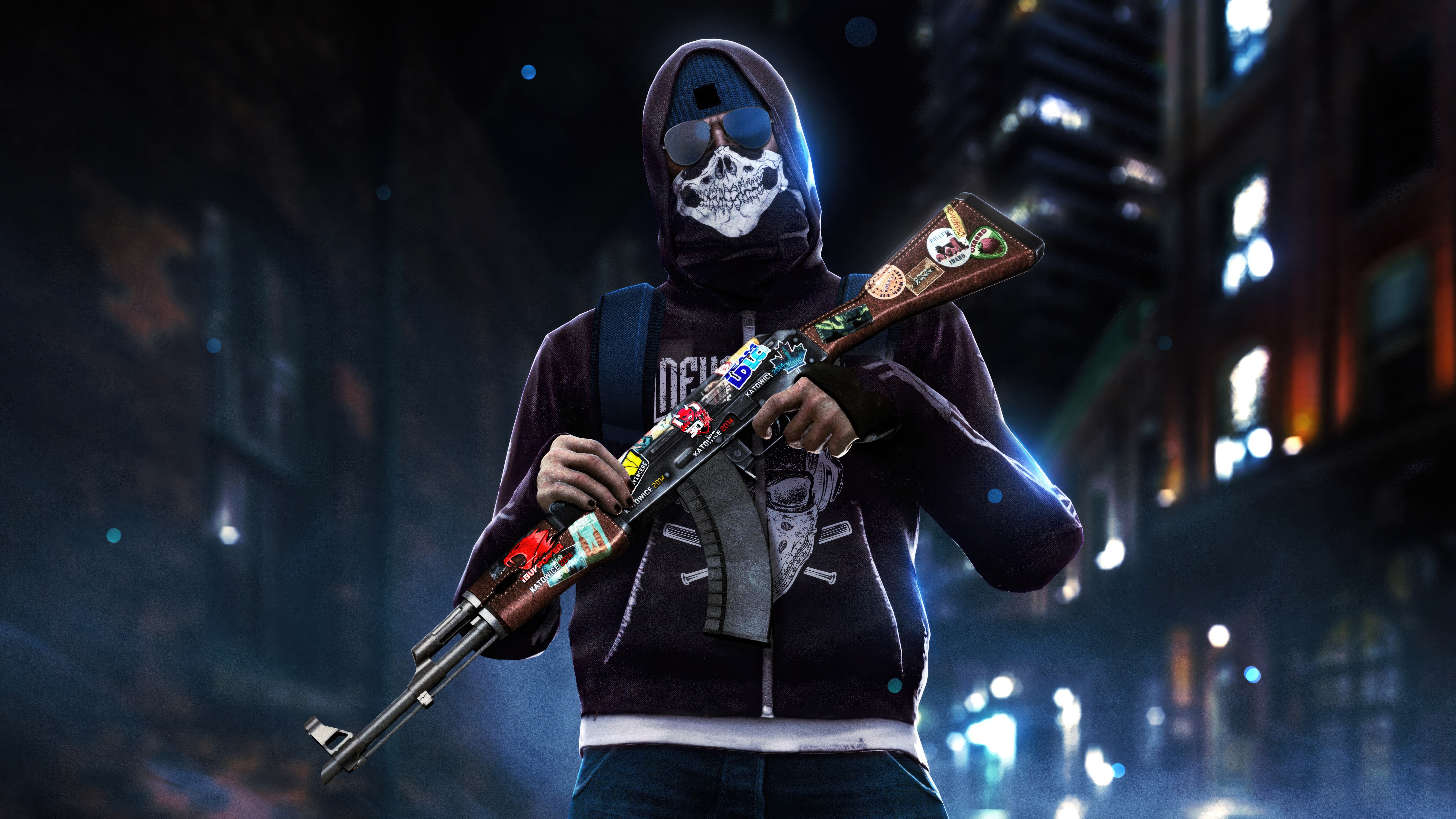Counter-Strike: Global Offensive character with AK-47 HD Wallpaper