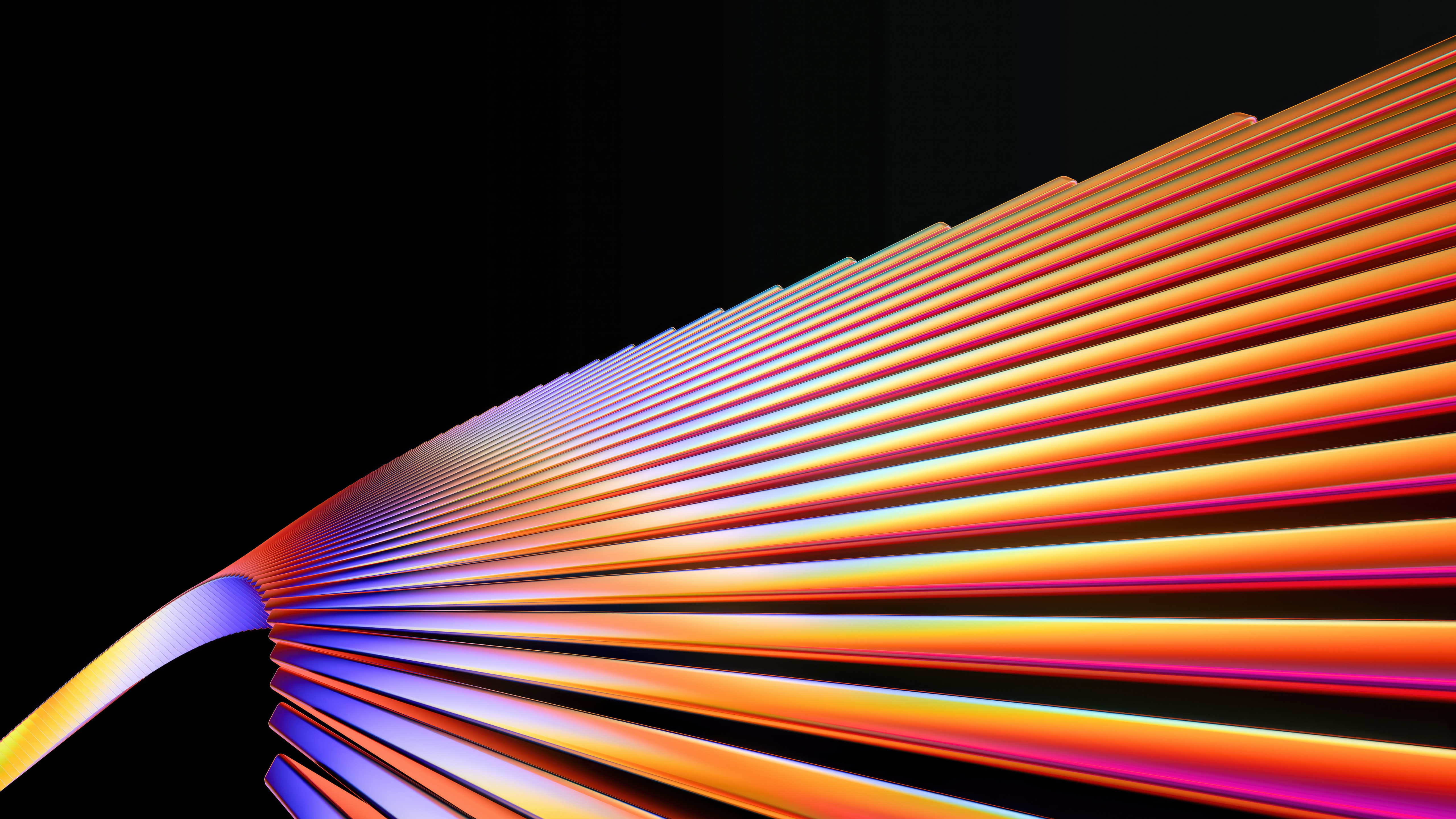 Abstract digital art with colorful lines HD Wallpaper