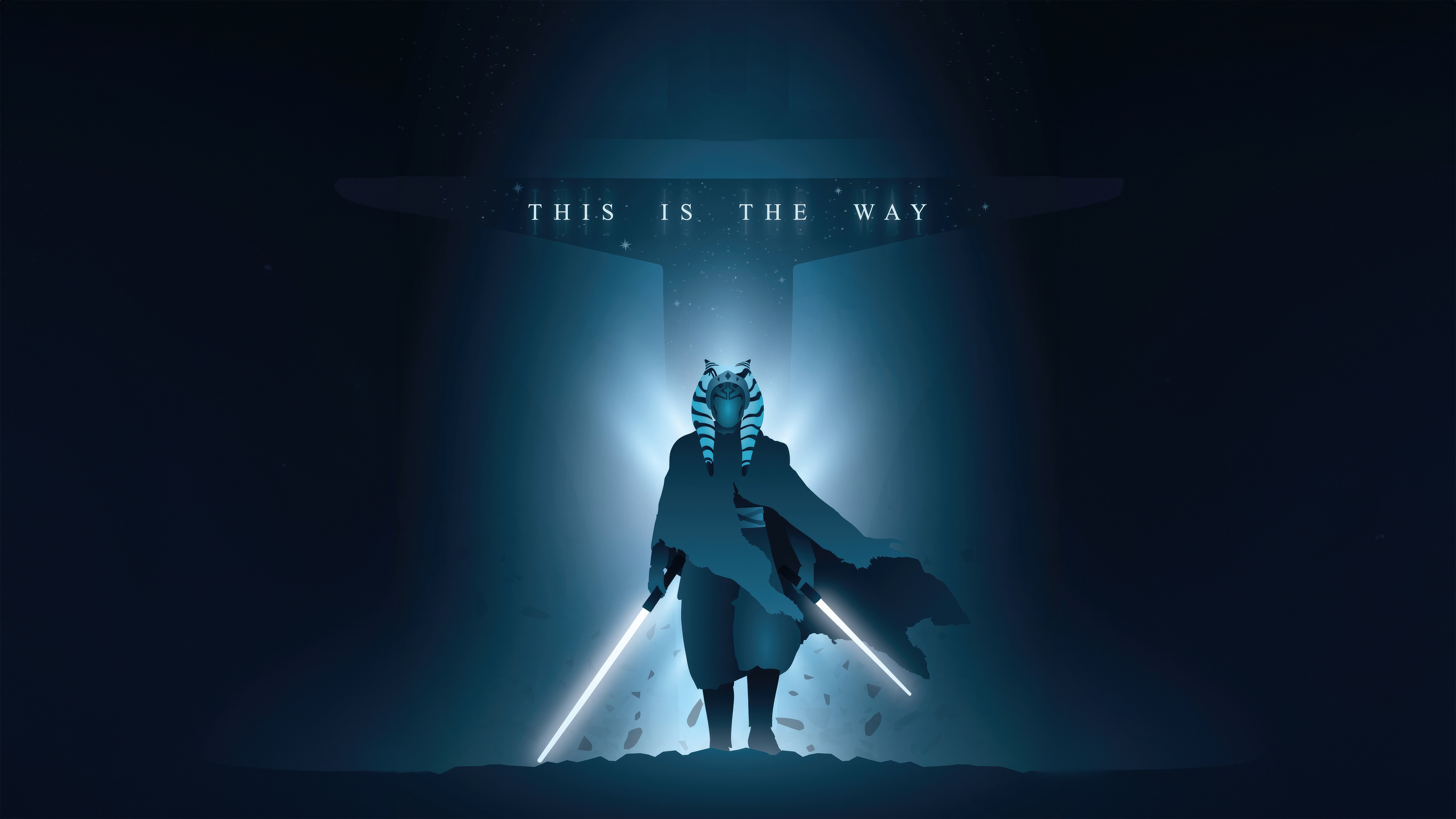 Ahsoka Tano with Lightsabers "This is the Way" HD Wallpaper