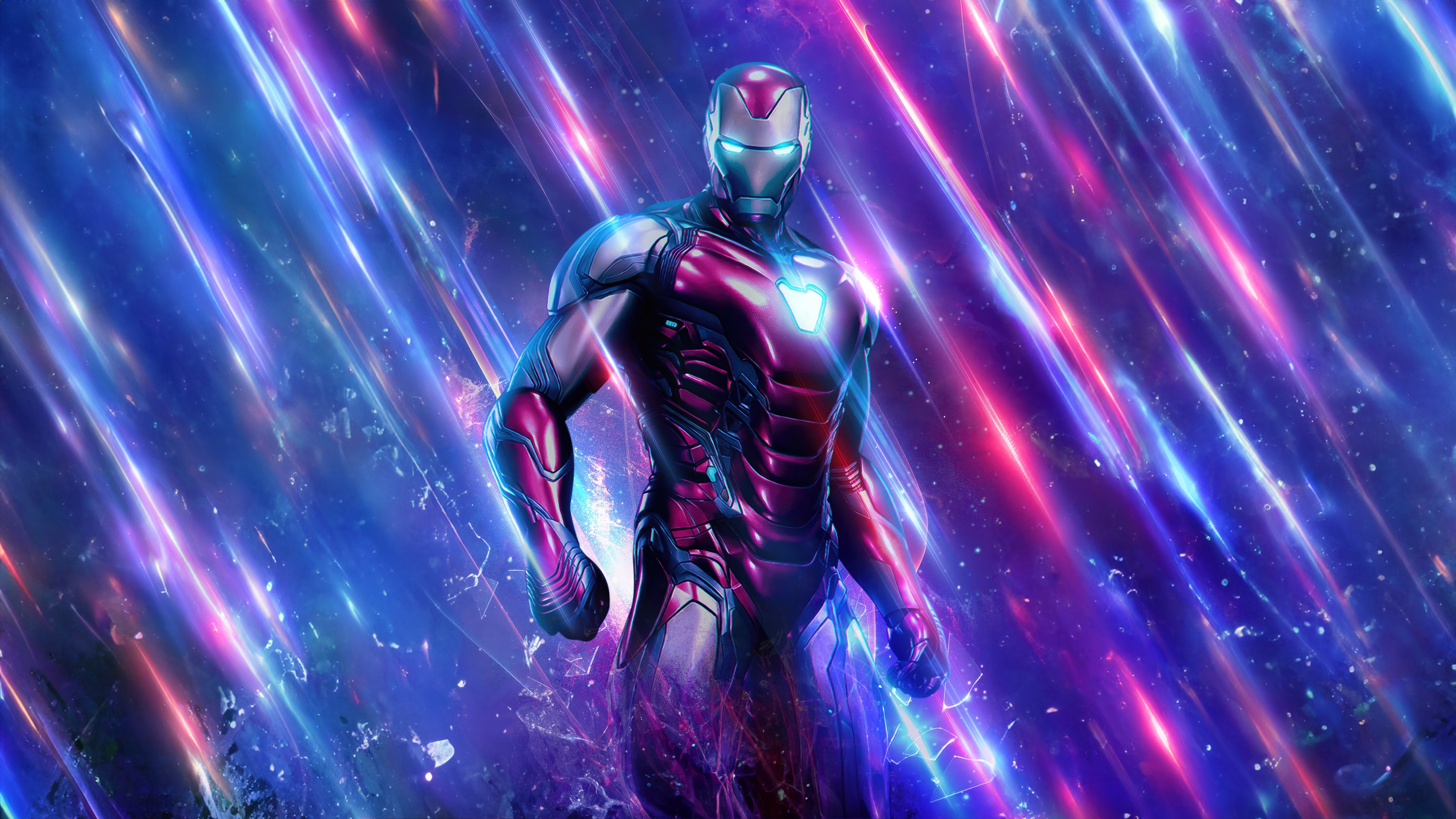Iron Man in a cosmic background HD Wallpaper
