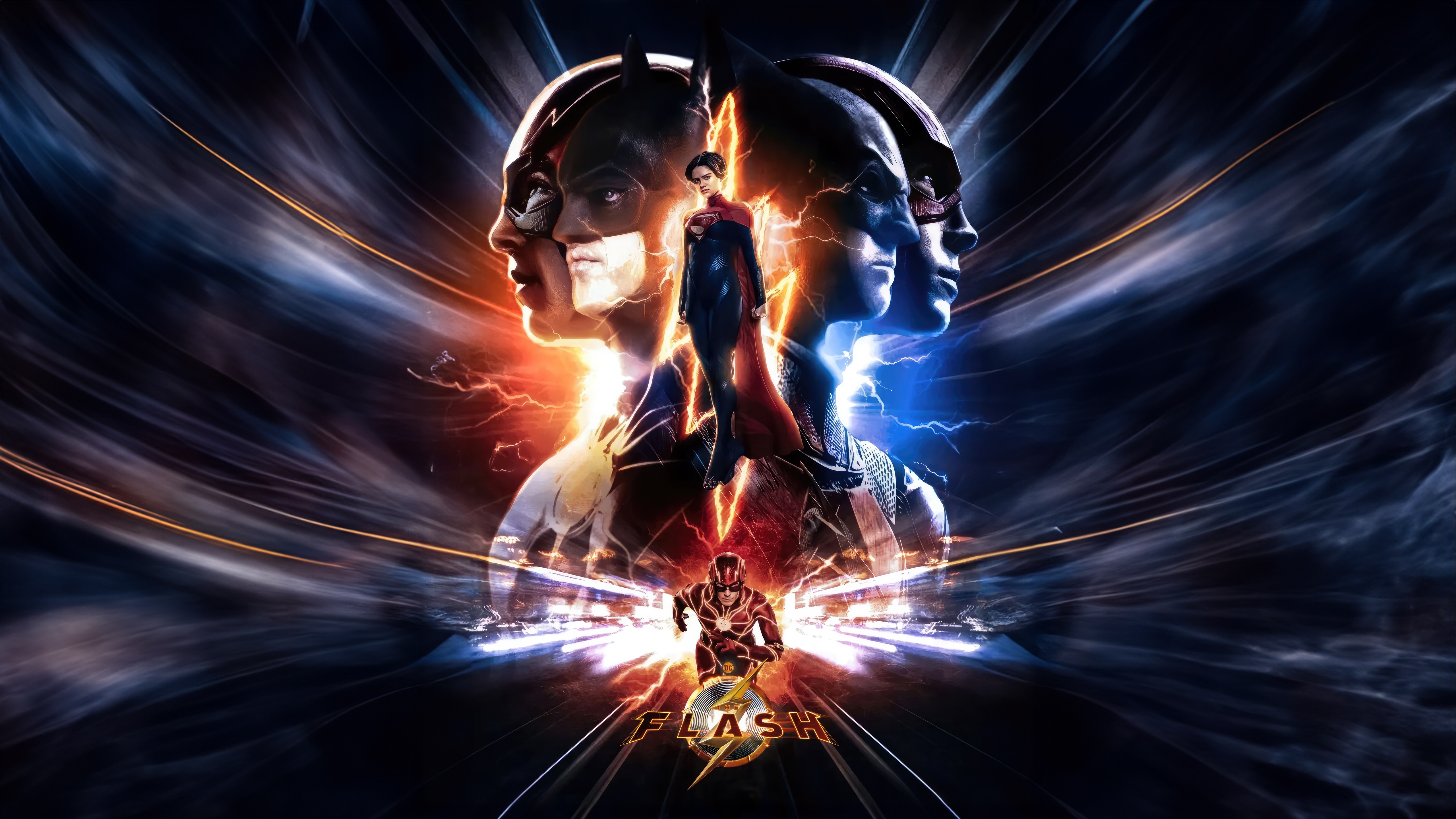 The Flash Movie 2023 Batman Supergirl Artwork HD Wallpaper