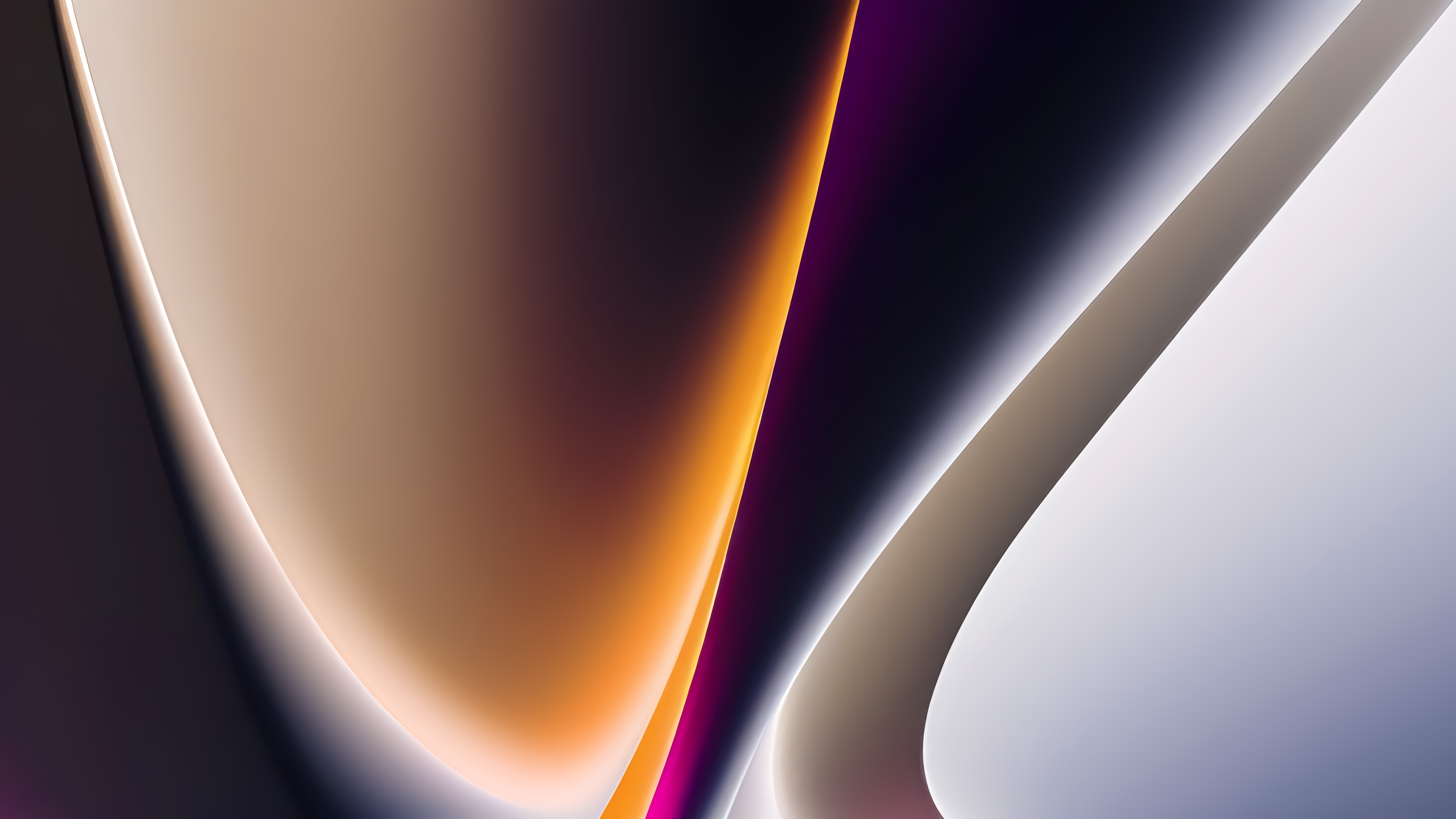 Abstract digital art with flowing curves and light HD Wallpaper