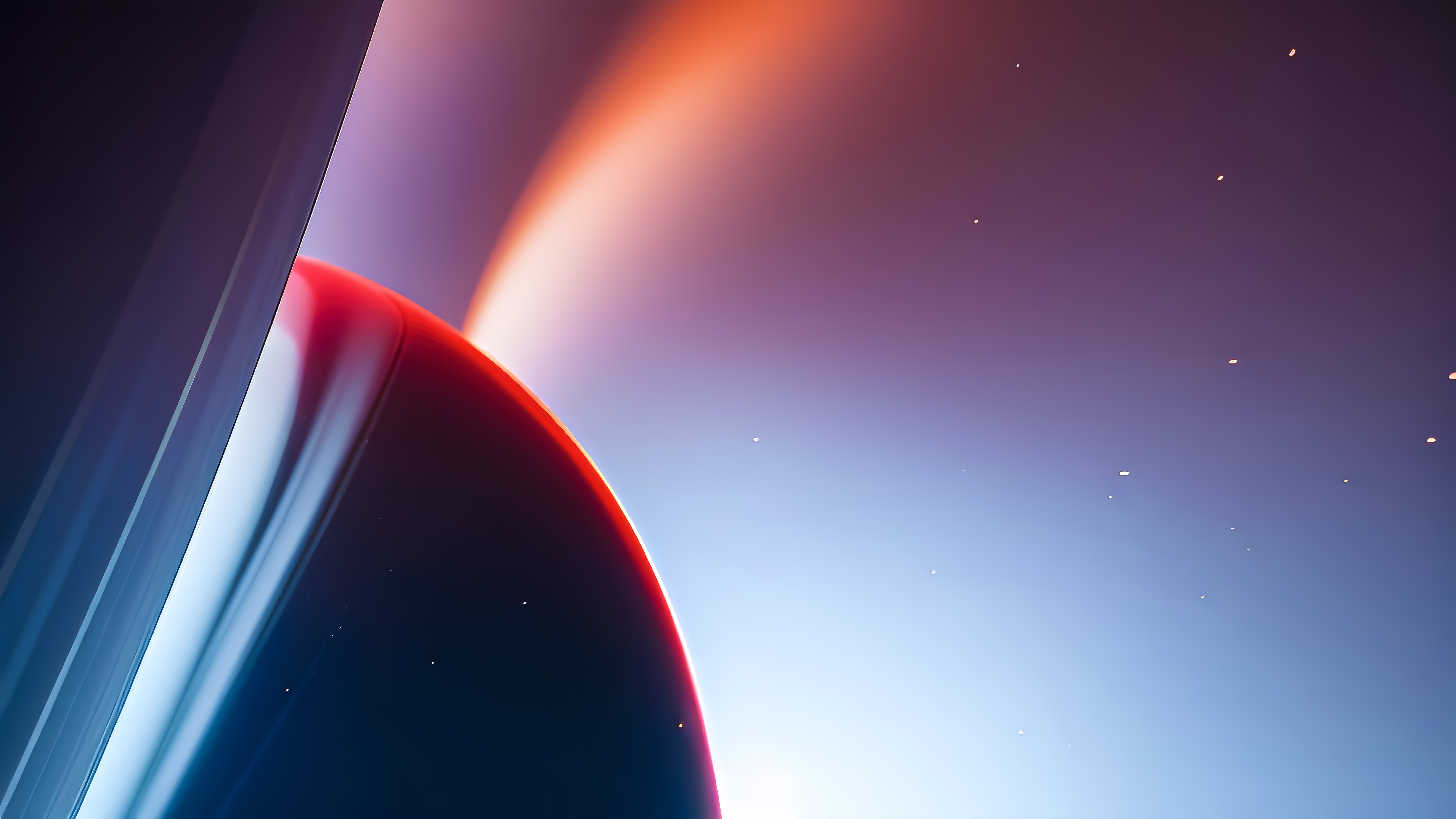 Abstract digital art with rings and light HD Wallpaper
