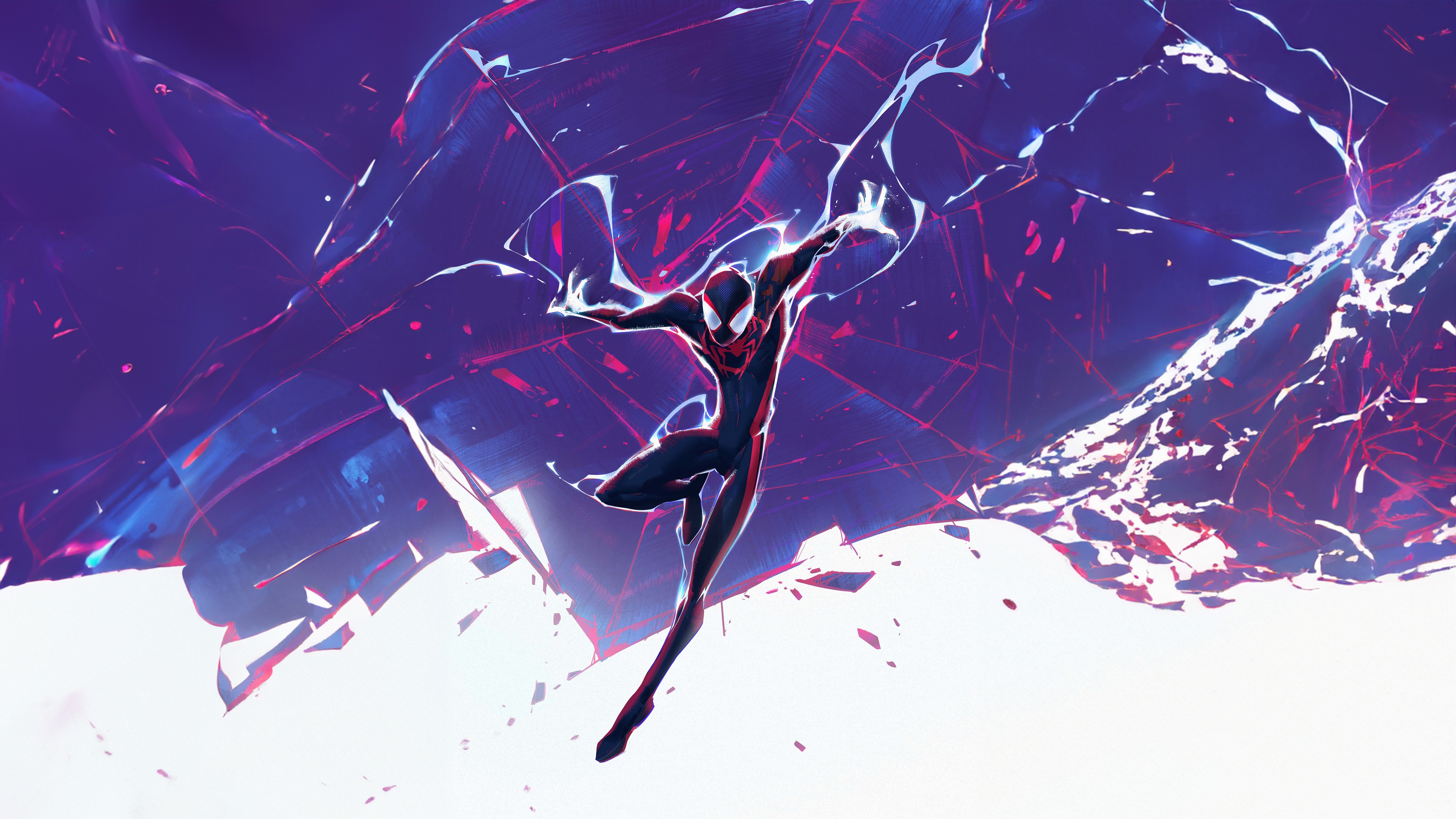 Spider-Man in a Digital Art Style HD Wallpaper