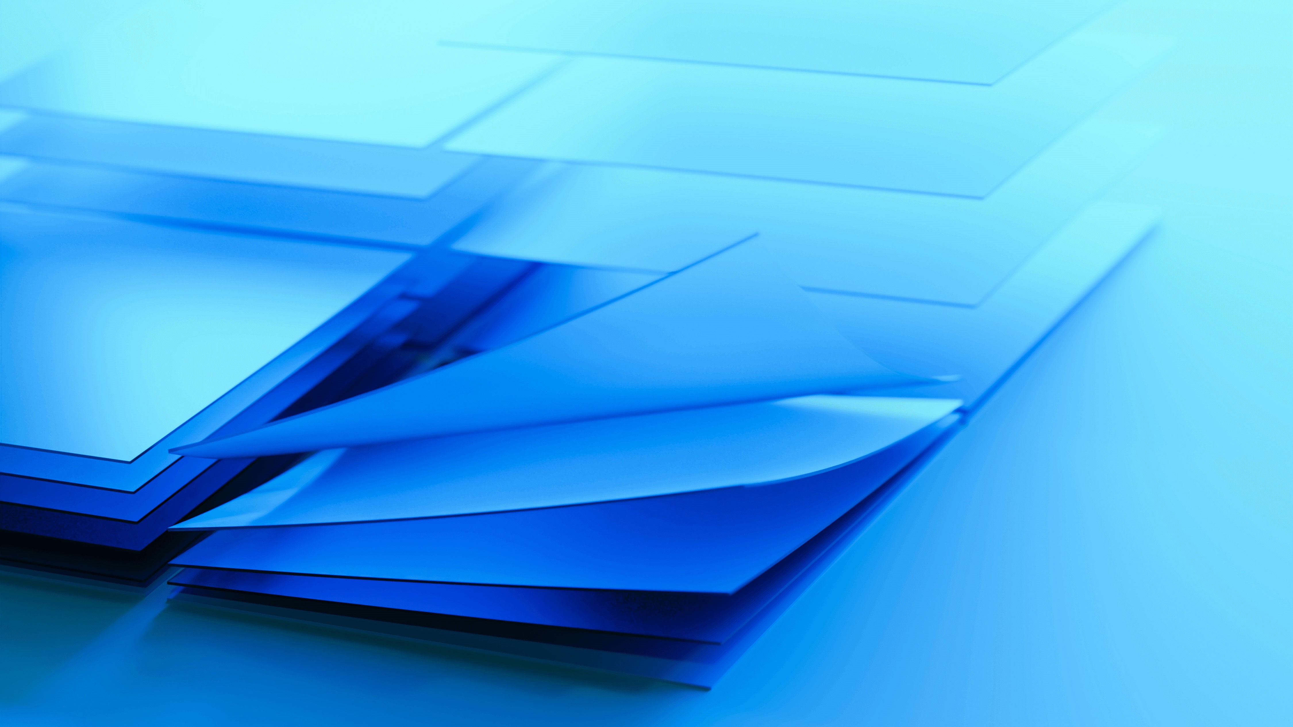 Abstract blue layered shapes HD Wallpaper