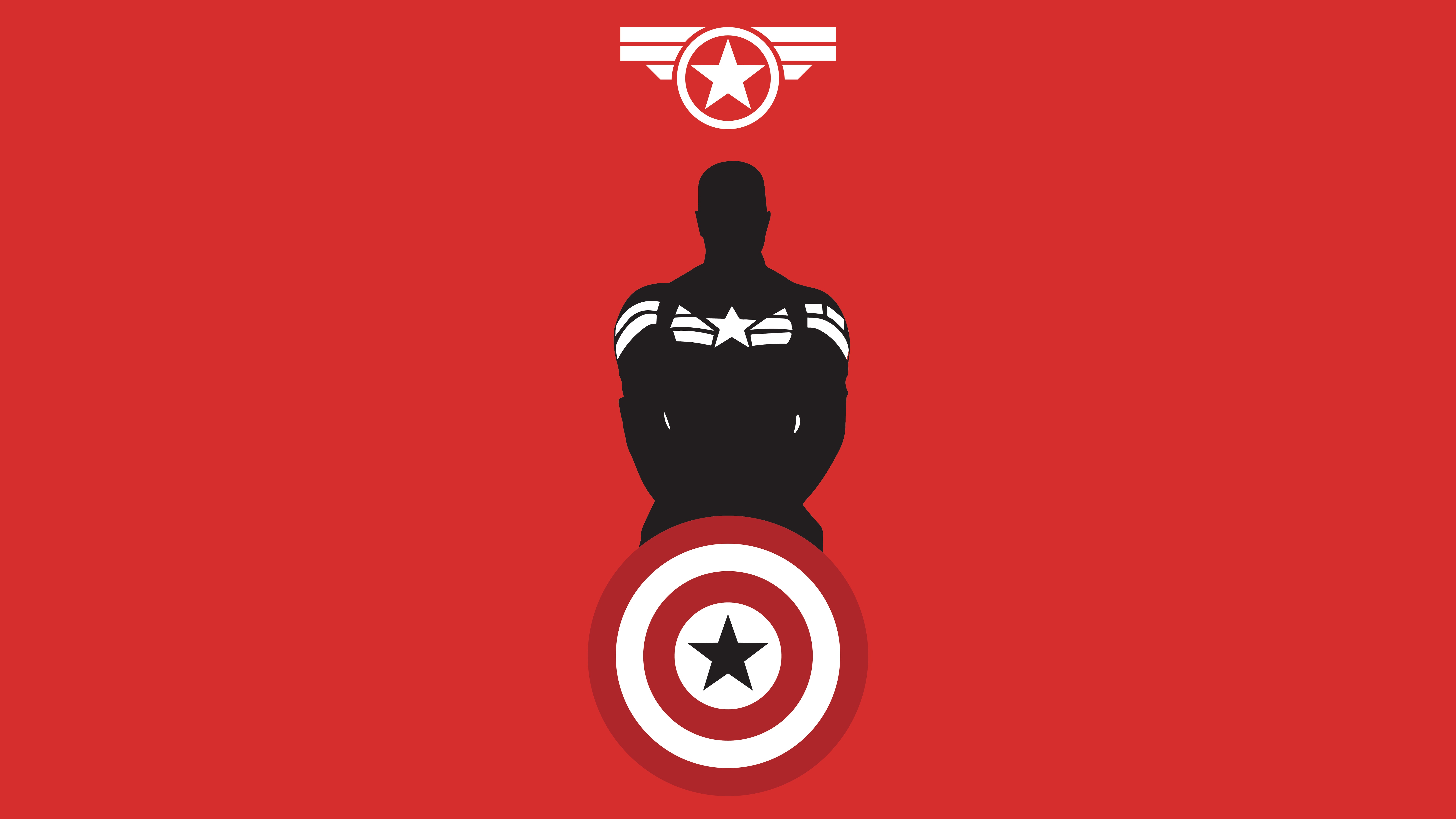 Captain America Minimalist Artwork HD Wallpaper