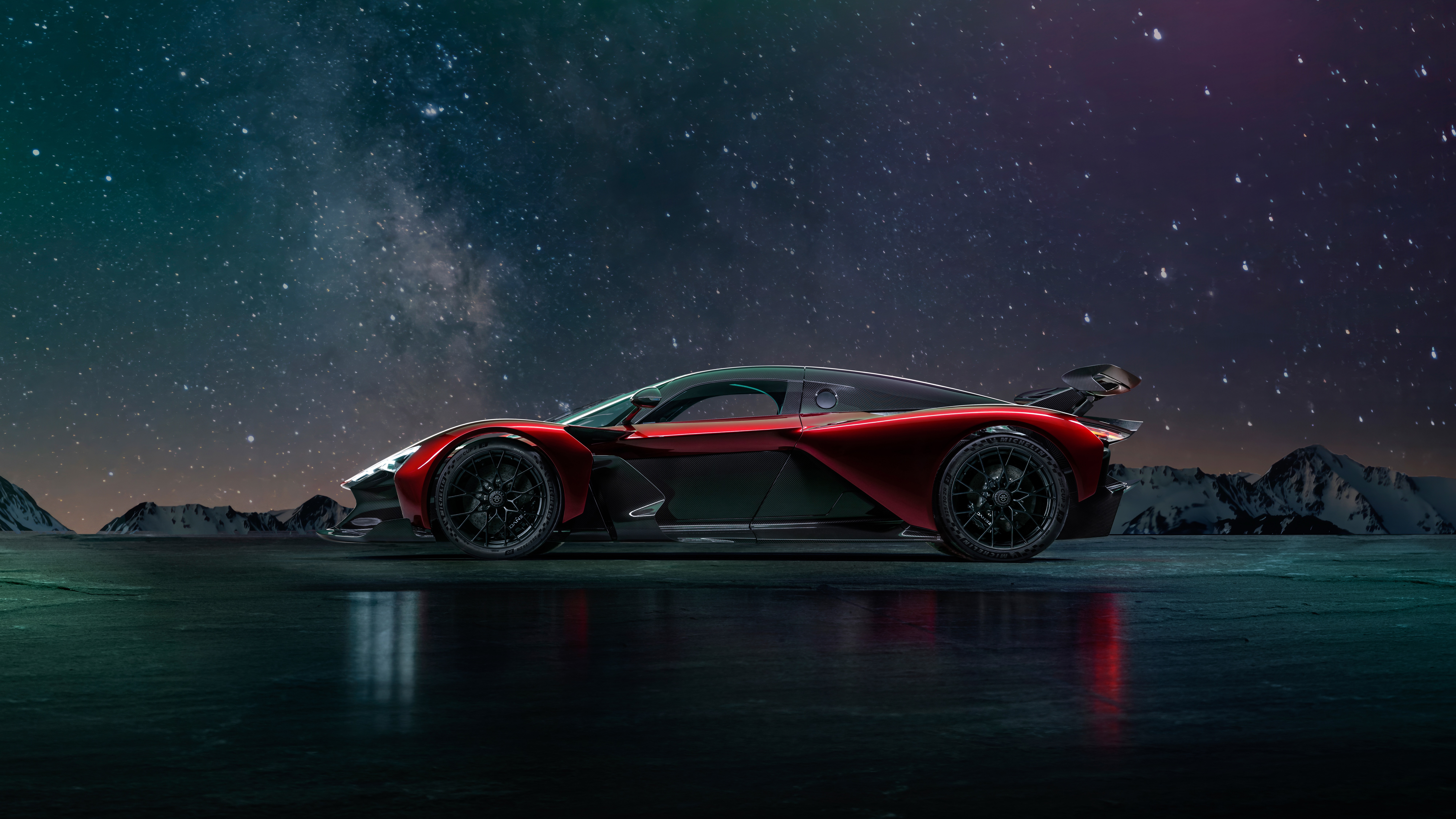 Zenvo Aurora Agil car under a starry sky HD Wallpaper