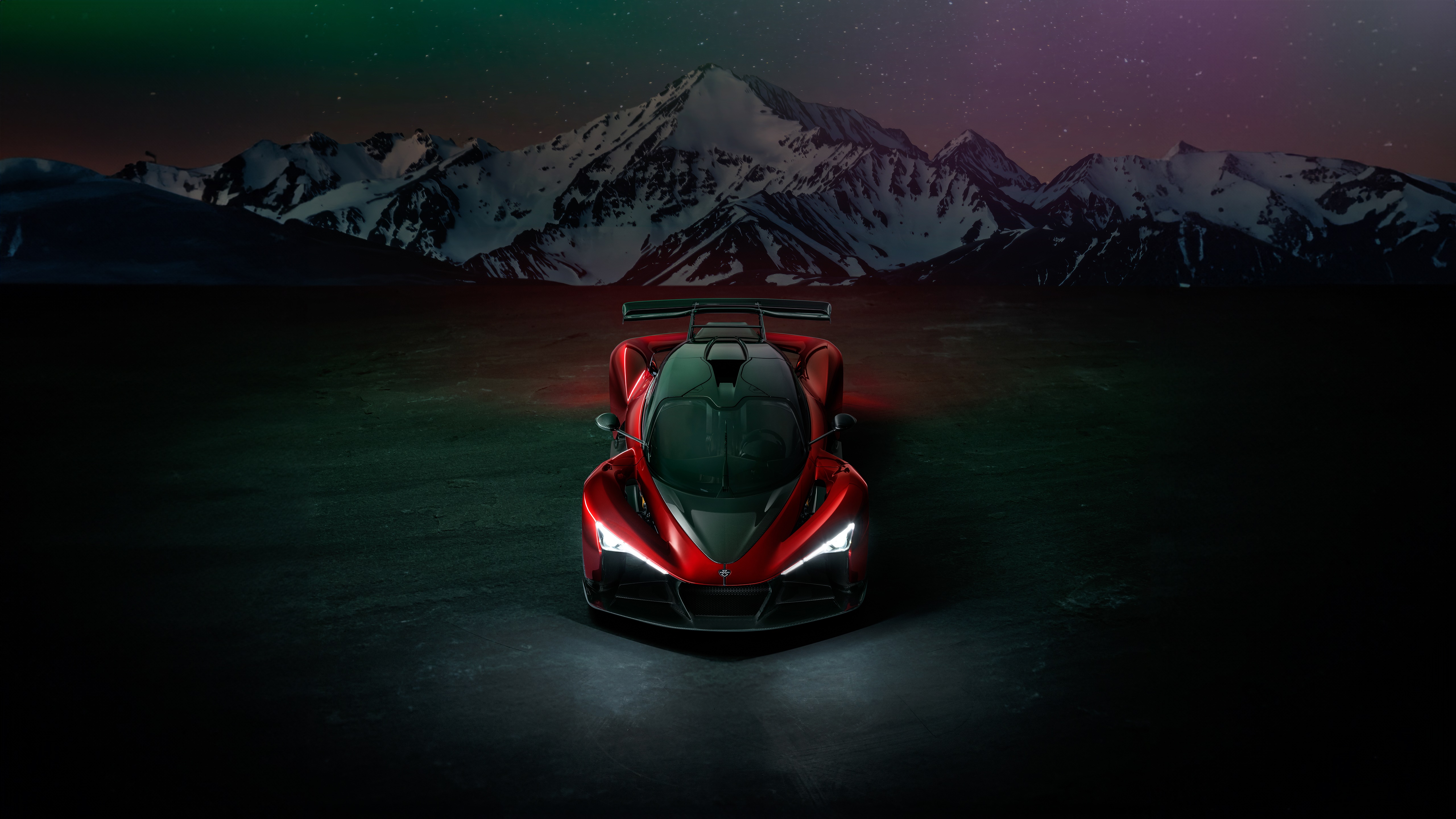 Zenvo Aurora Agil car in front of mountains HD Wallpaper