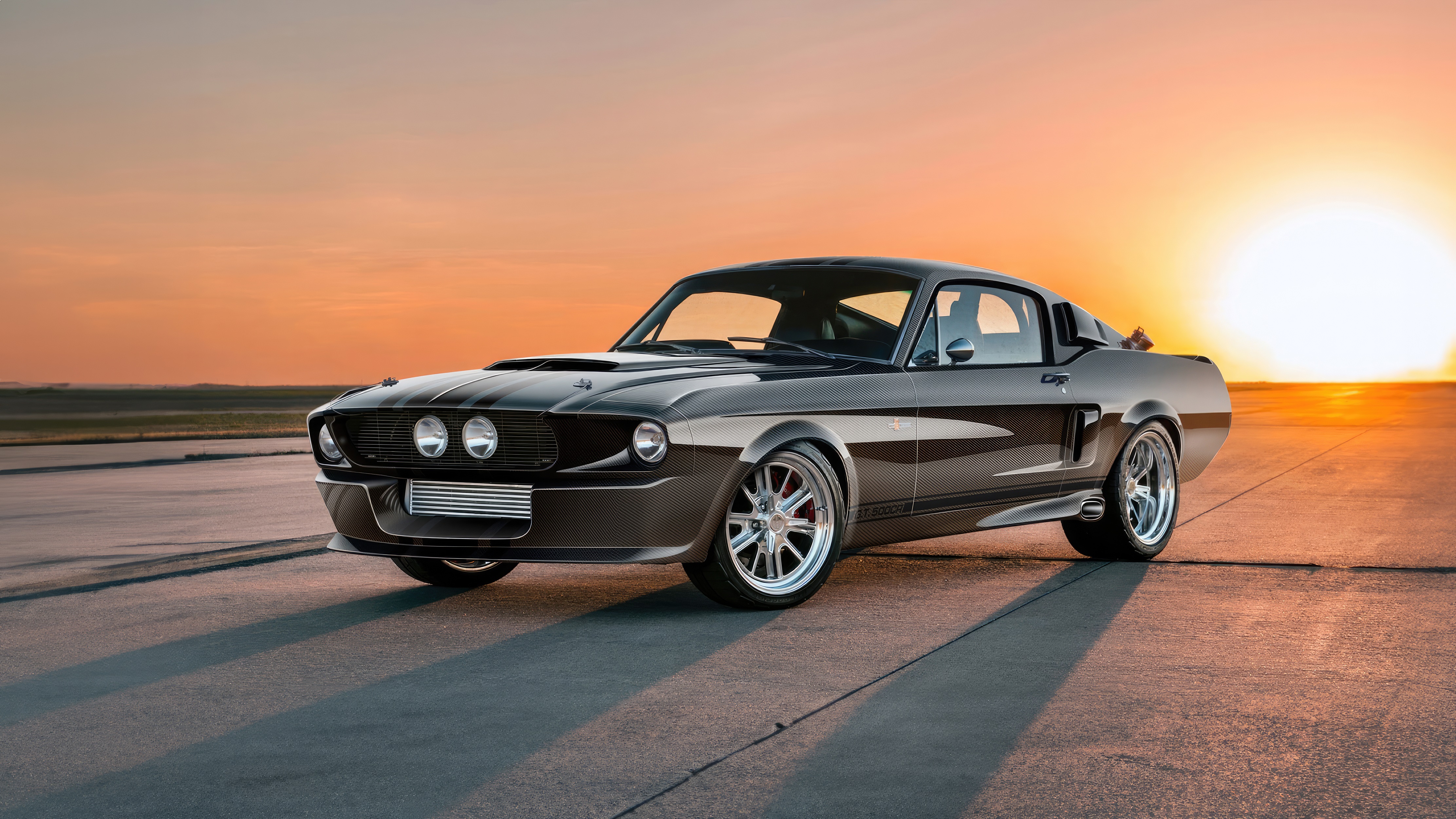 1967 Shelby GT500 Mustang at Sunset HD Wallpaper
