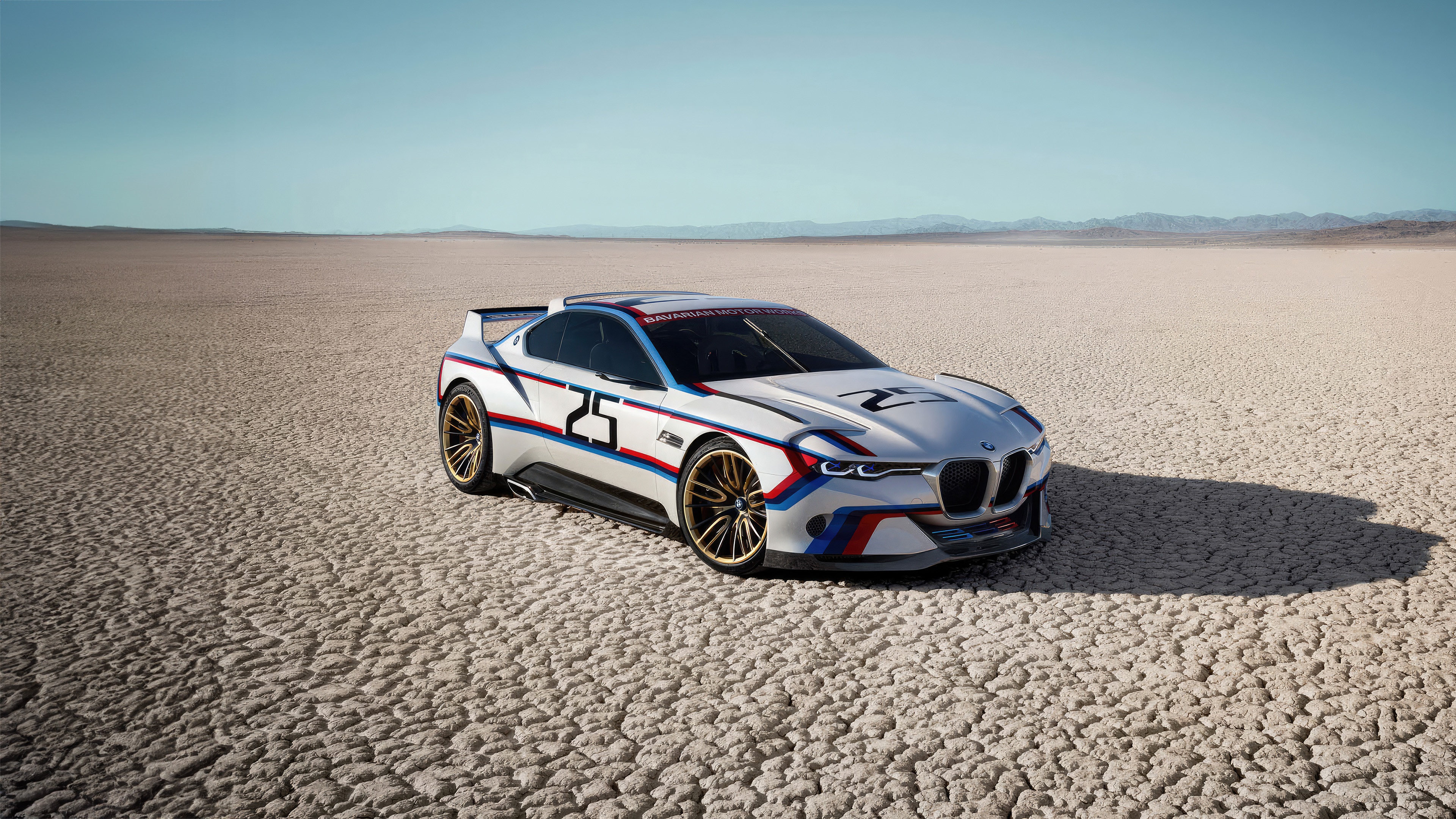 BMW 3.0 CSL Hommage R Concept Car in Desert HD Wallpaper