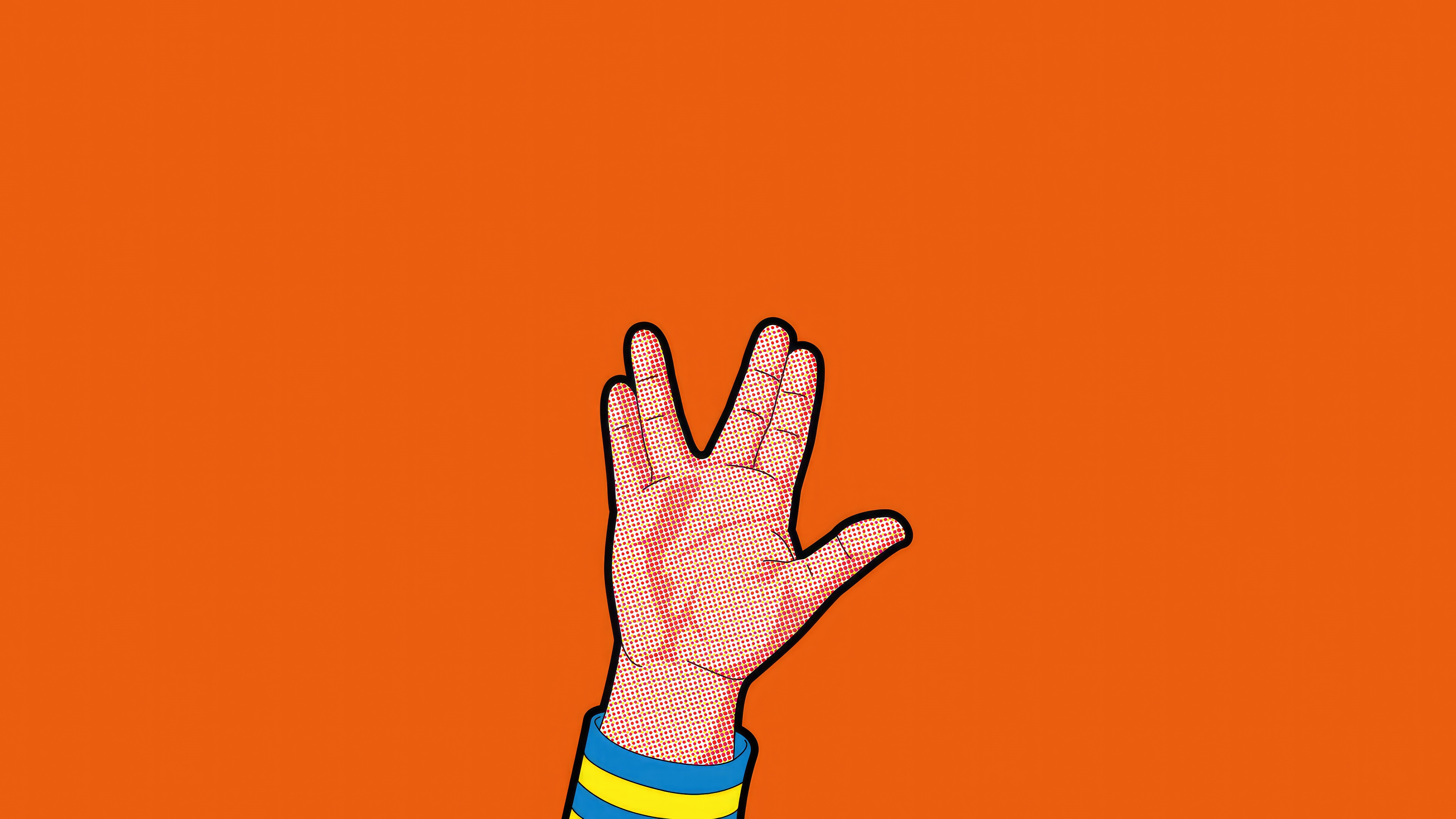 Star Trek Vulcan Salute Hand 4K HD Wallpaper