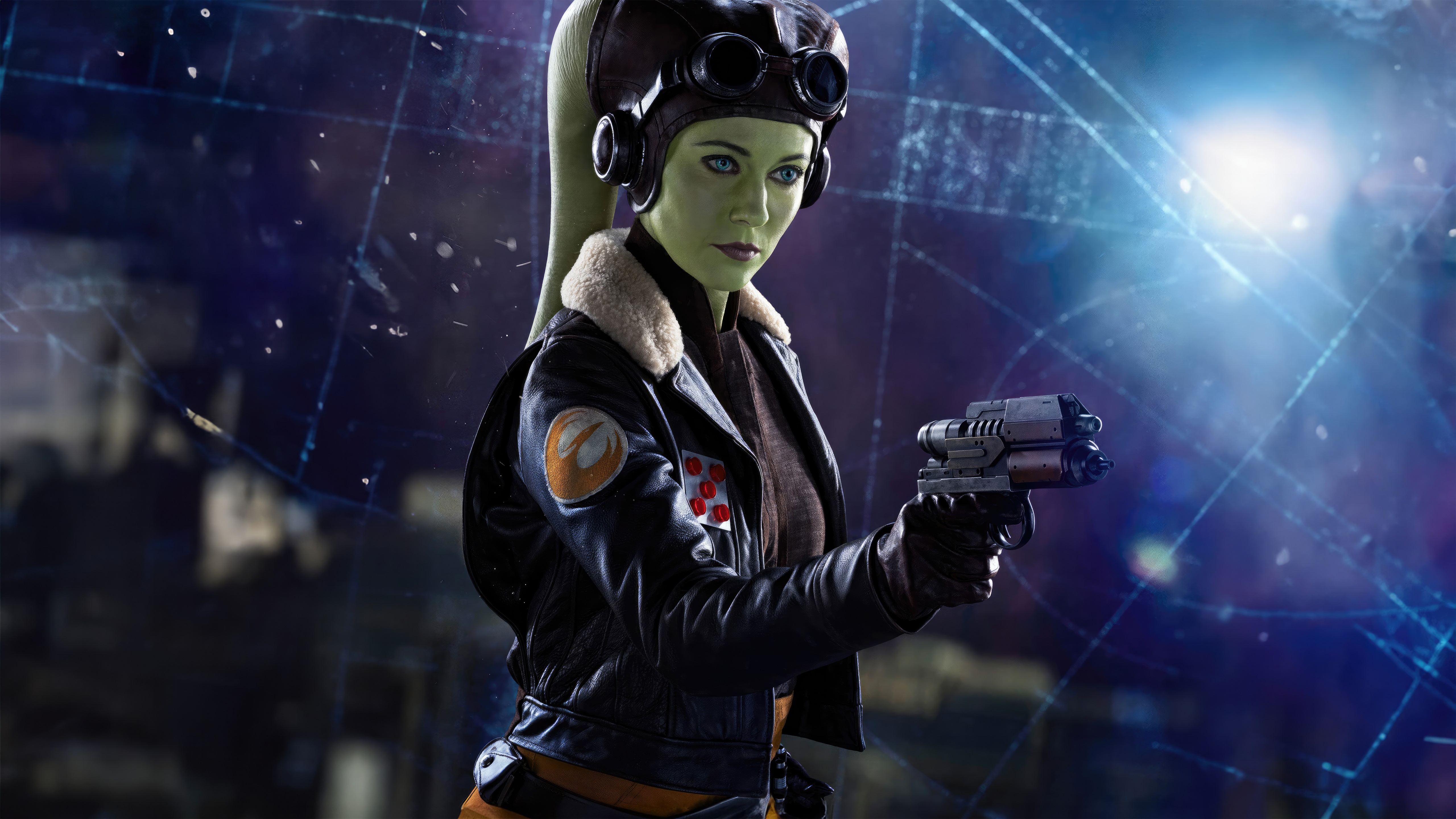 Hera Syndulla from Star Wars holding a blaster HD Wallpaper