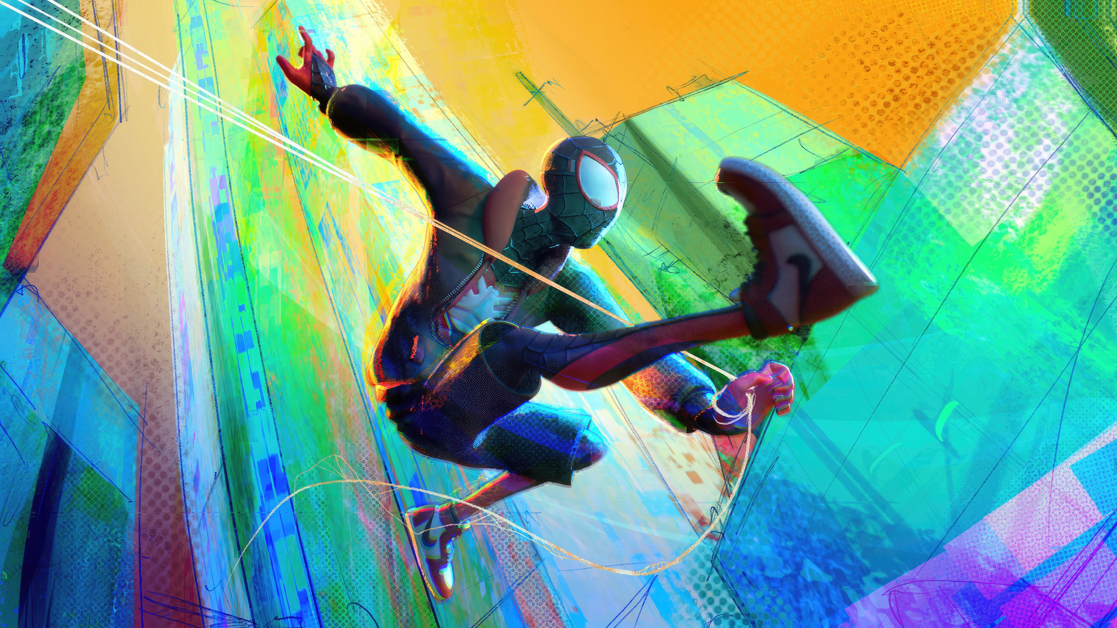 Spider-Man Miles Morales in Spider-Man: Across the Spider-Verse HD Wallpaper