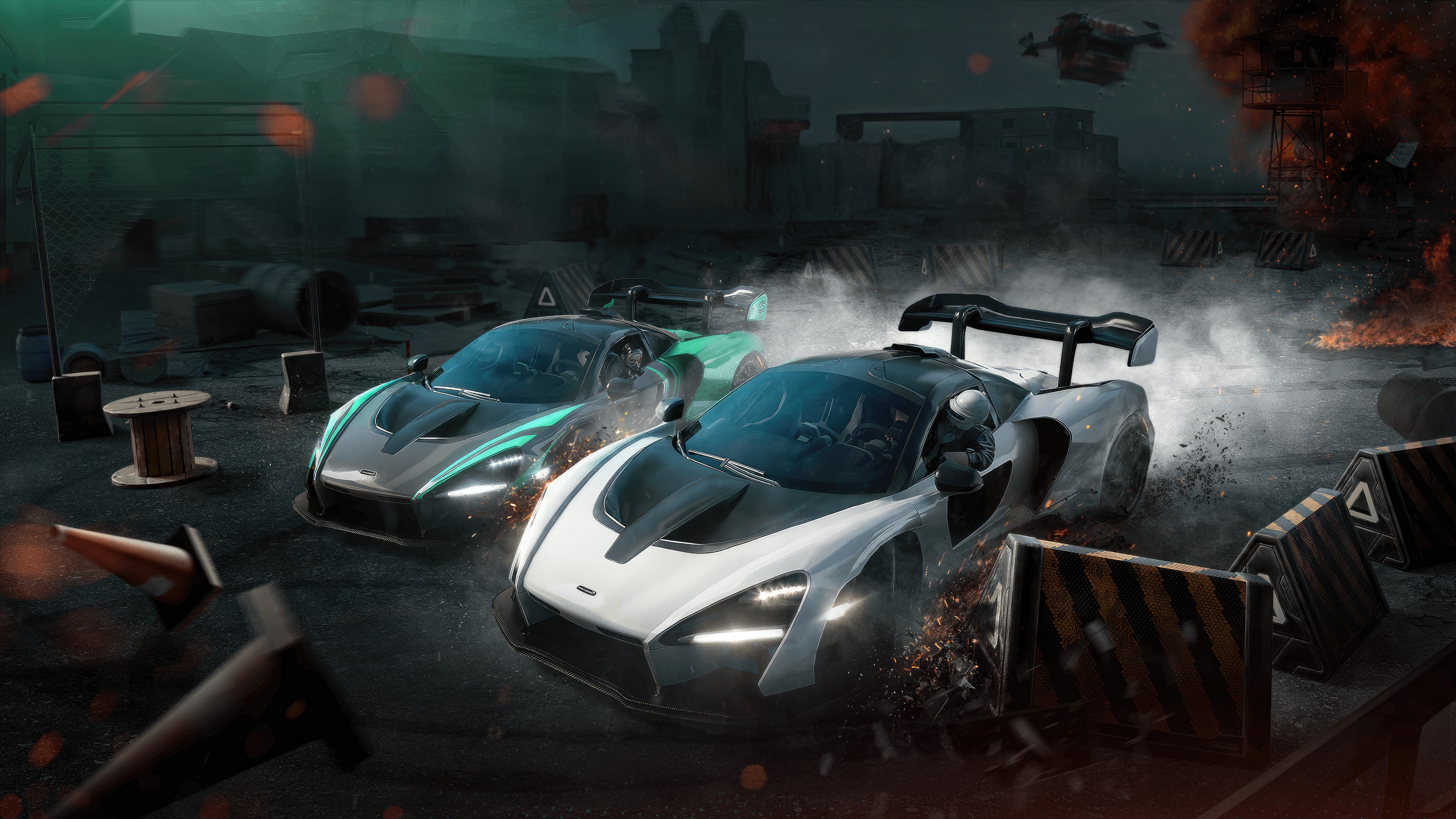 McLaren Senna cars in a PUBG New State Mobile scene HD Wallpaper