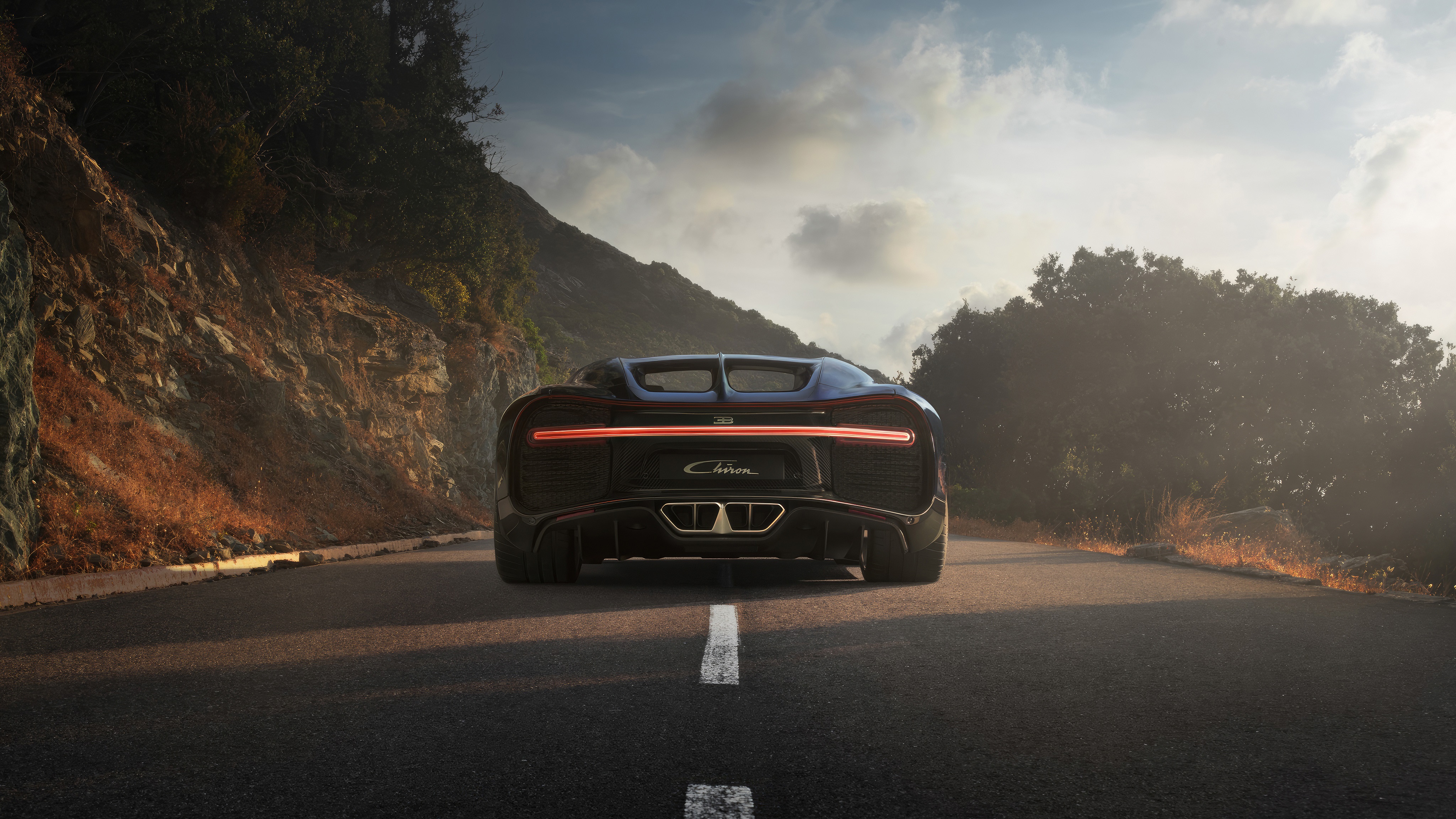 Bugatti Chiron on a Mountain Road 4K HD Wallpaper