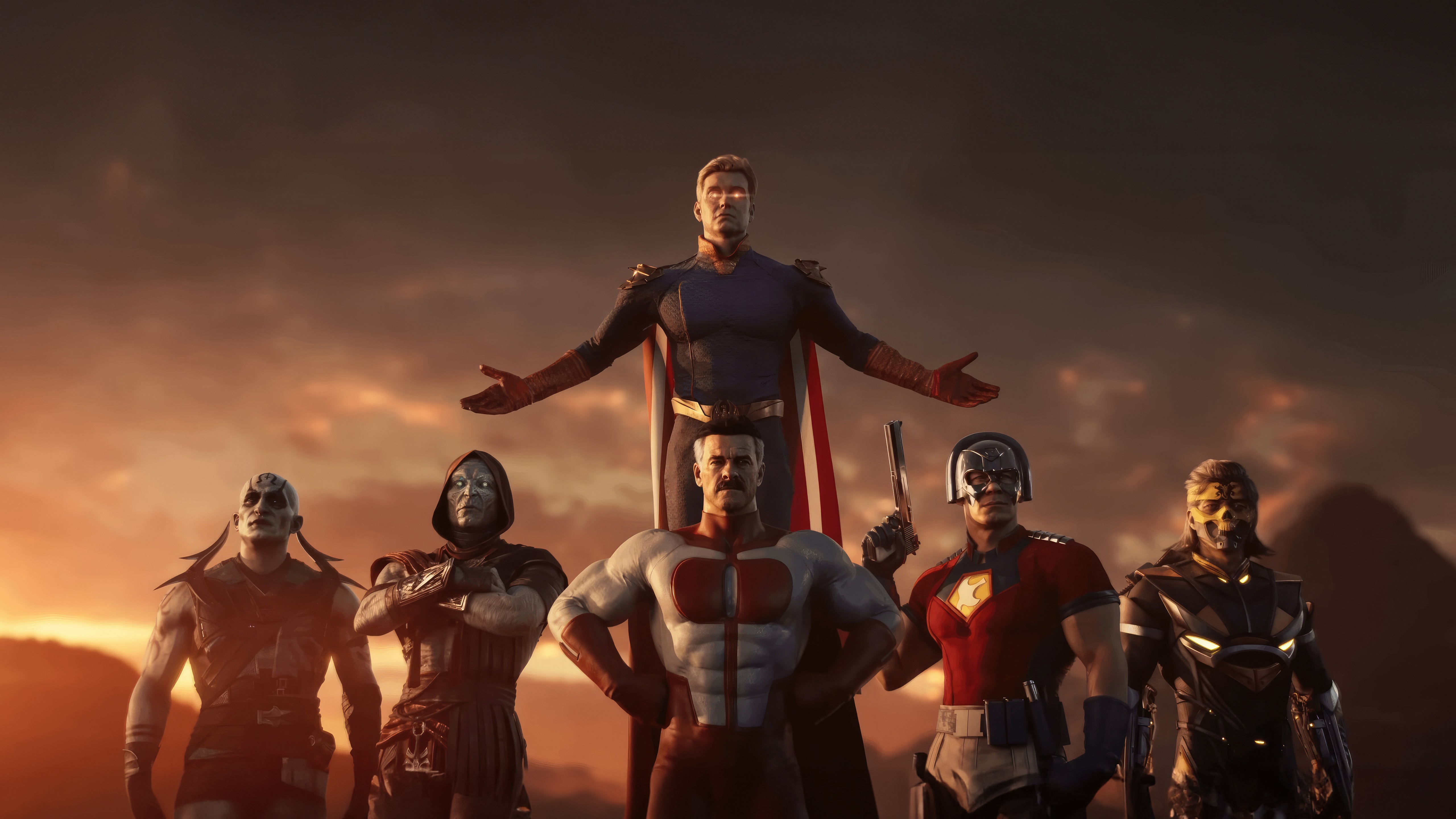 Omni-Man, Homelander, and other characters in Mortal Kombat 1 HD Wallpaper